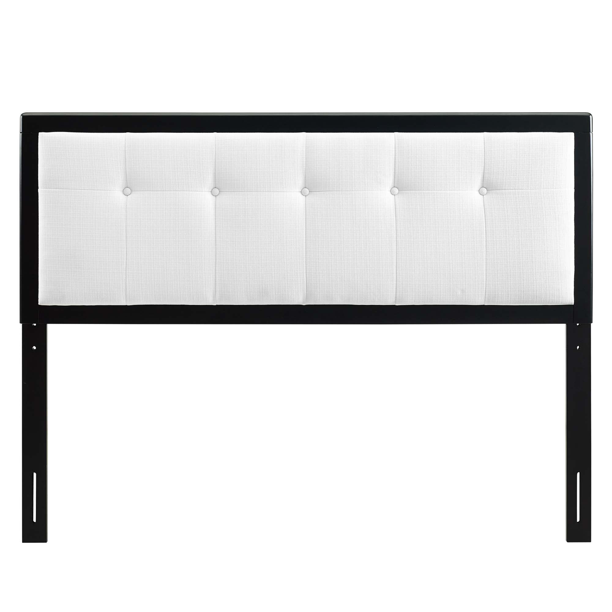 Draper Tufted Queen Fabric and Wood Headboard