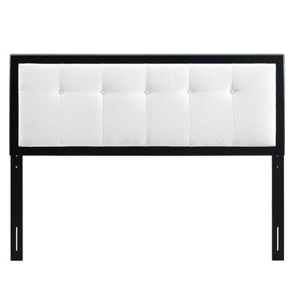 Draper Tufted Queen Fabric and Wood Headboard