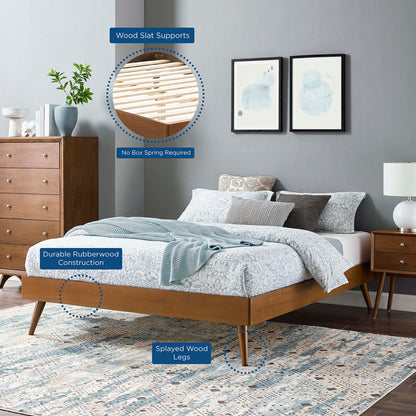 Margo King Wood Platform Bed Frame