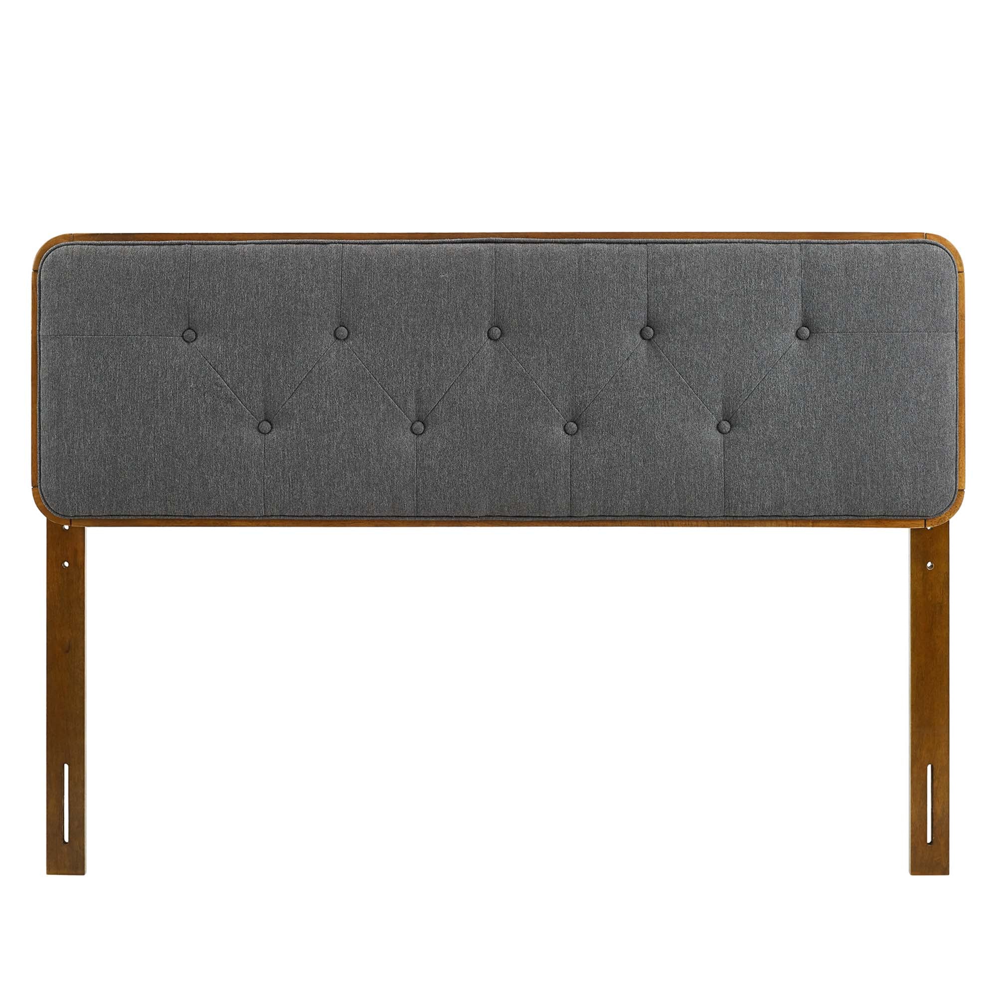 Collins Tufted Twin Fabric and Wood Headboard