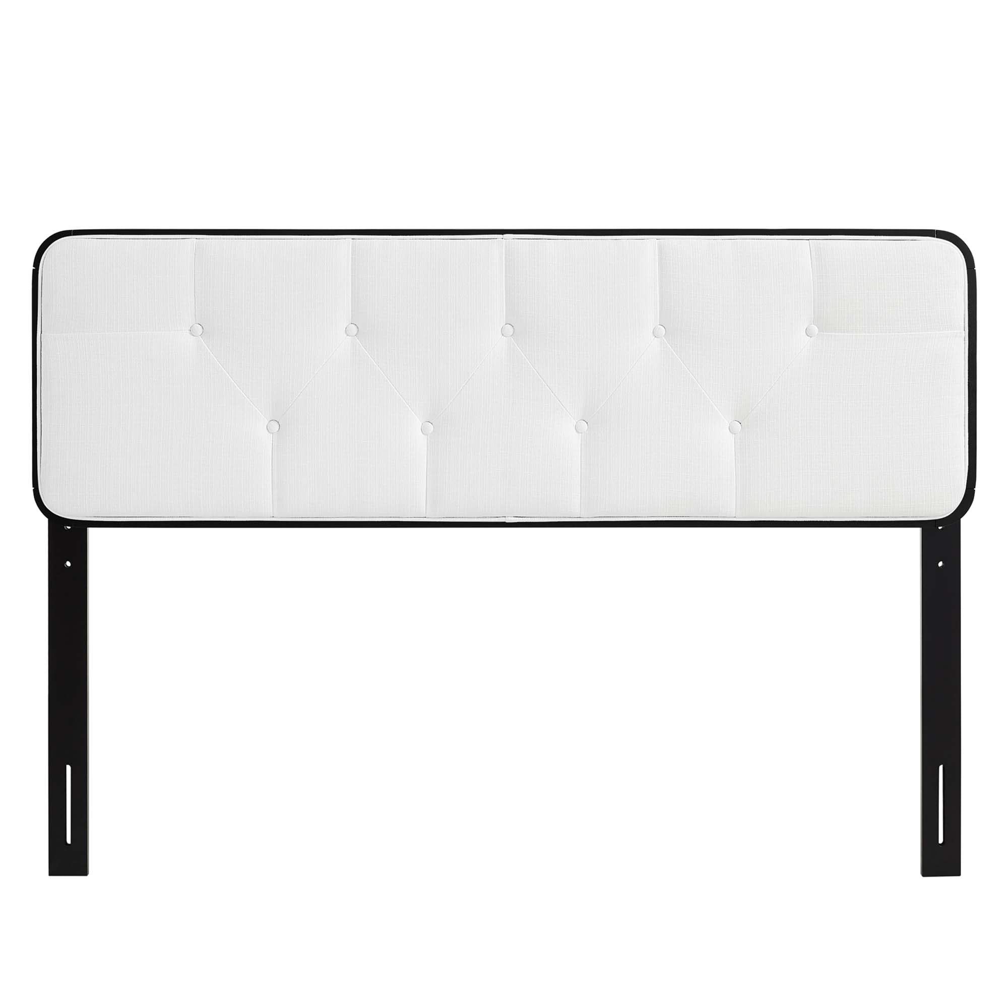 Collins Tufted Full Fabric and Wood Headboard