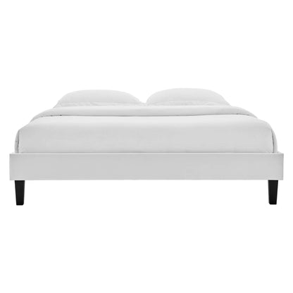 Reign King Performance Velvet Platform Bed Frame