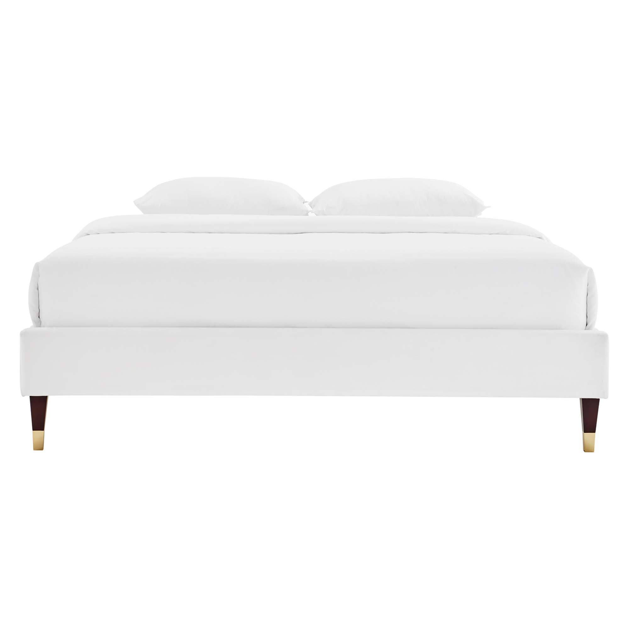 Harlow Twin Performance Velvet Platform Bed Frame