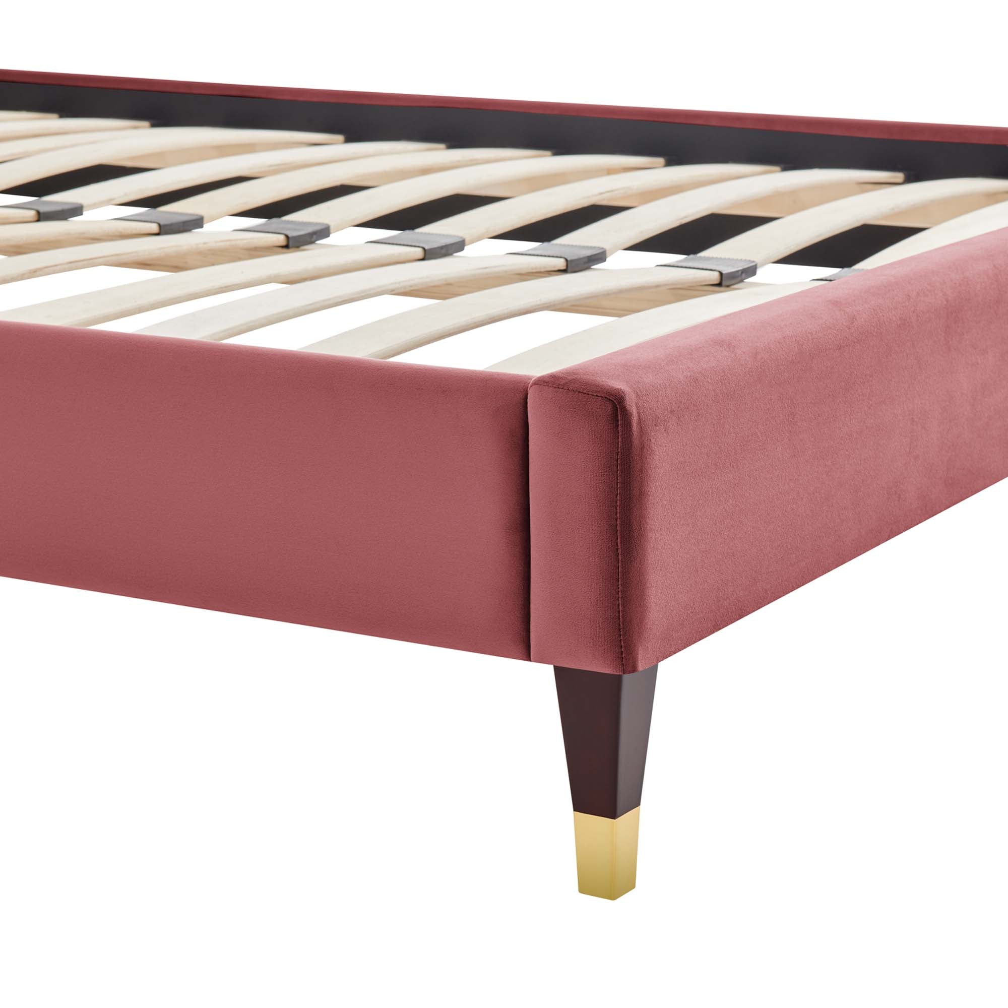 Harlow Full Performance Velvet Platform Bed Frame