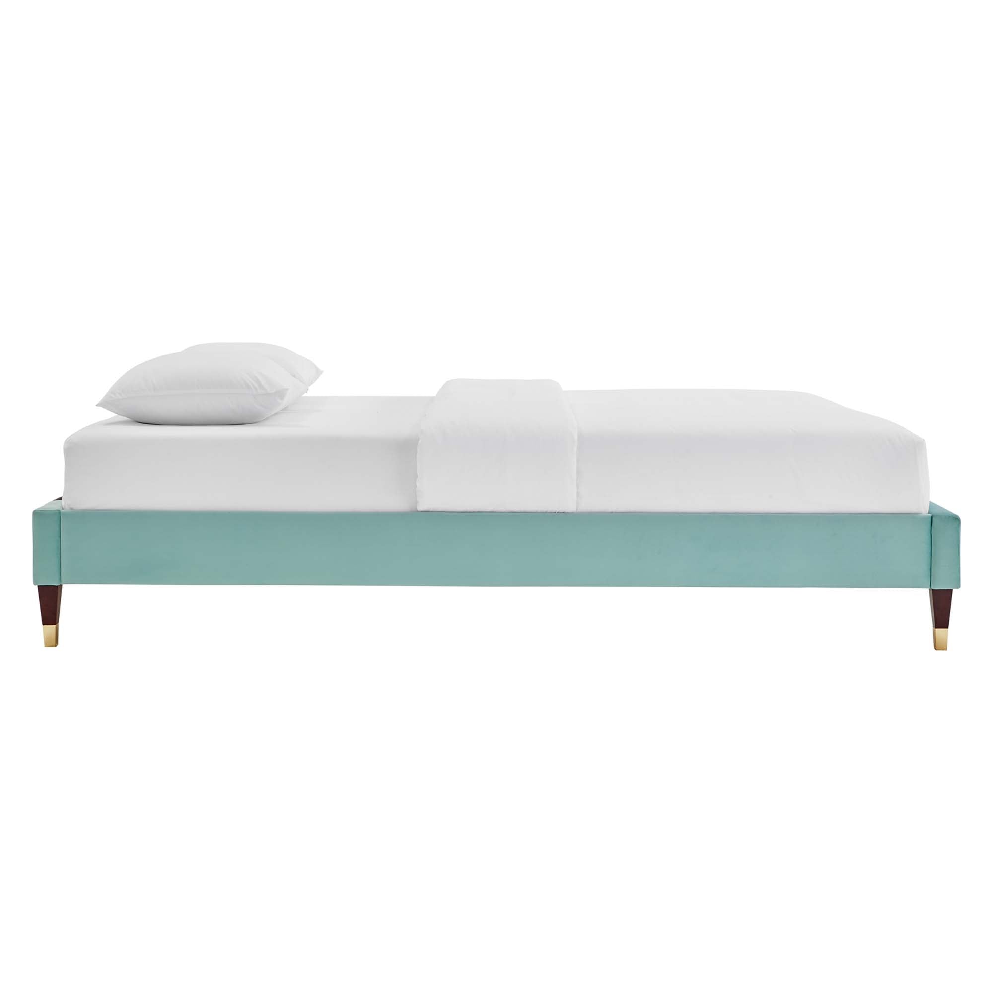 Harlow Full Performance Velvet Platform Bed Frame