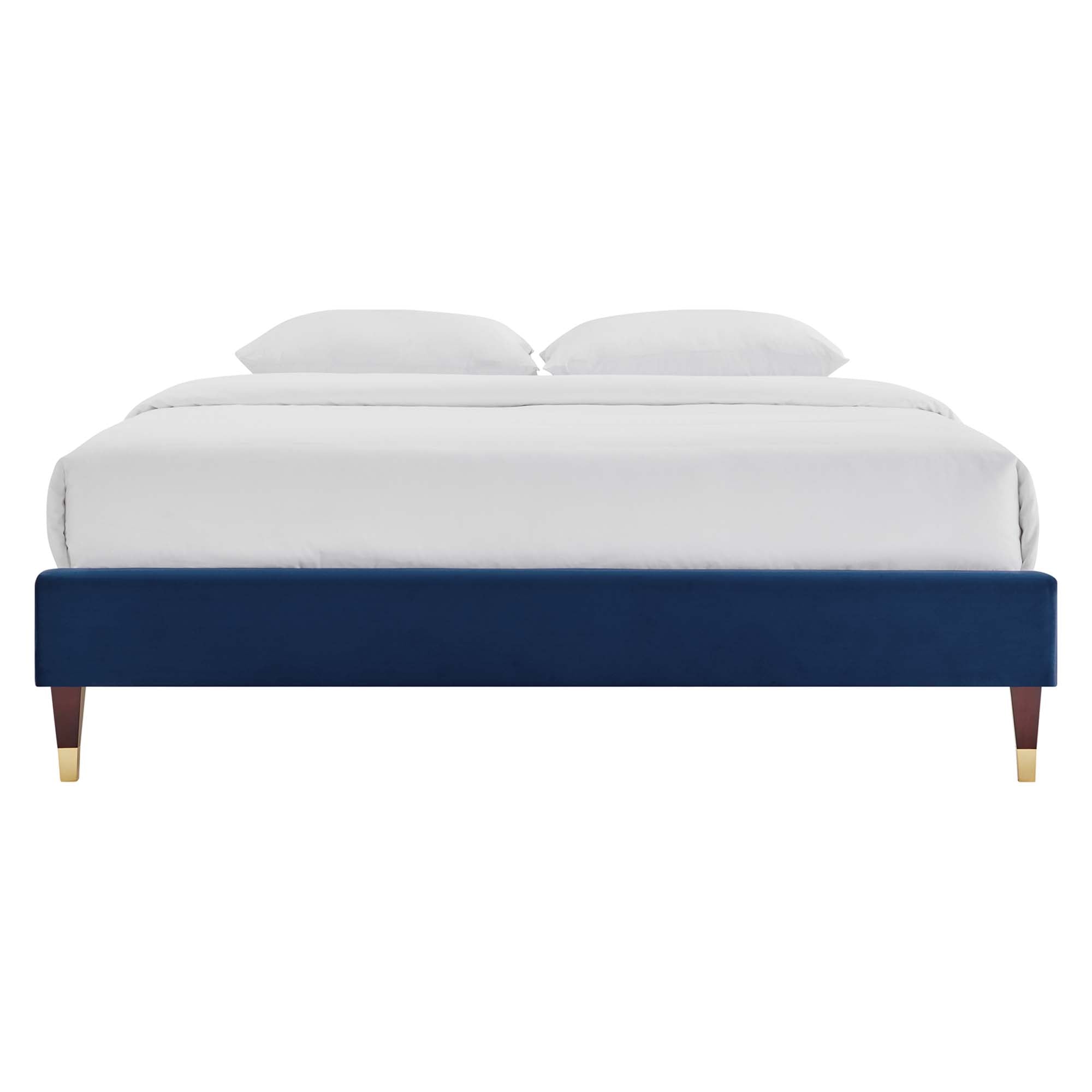 Harlow Full Performance Velvet Platform Bed Frame