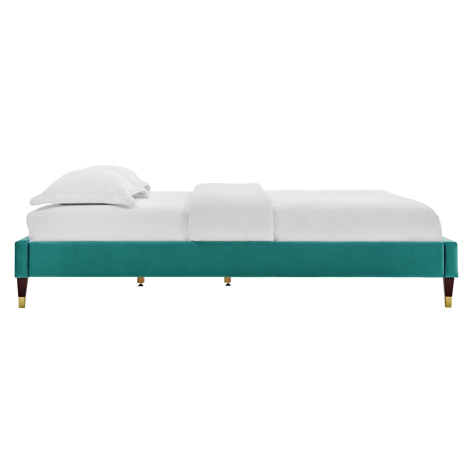 Harlow Full Performance Velvet Platform Bed Frame