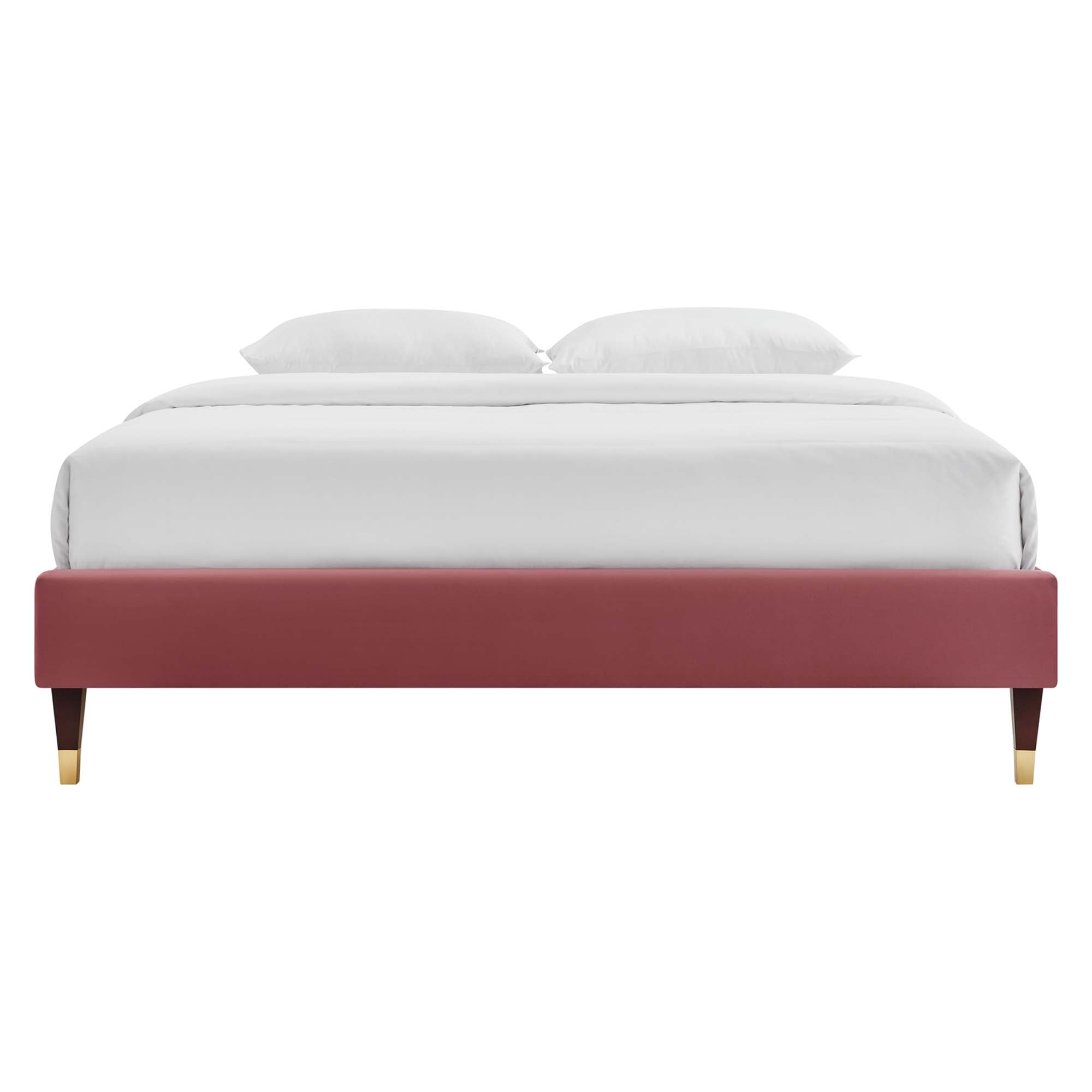 Harlow King Performance Velvet Platform Bed Frame