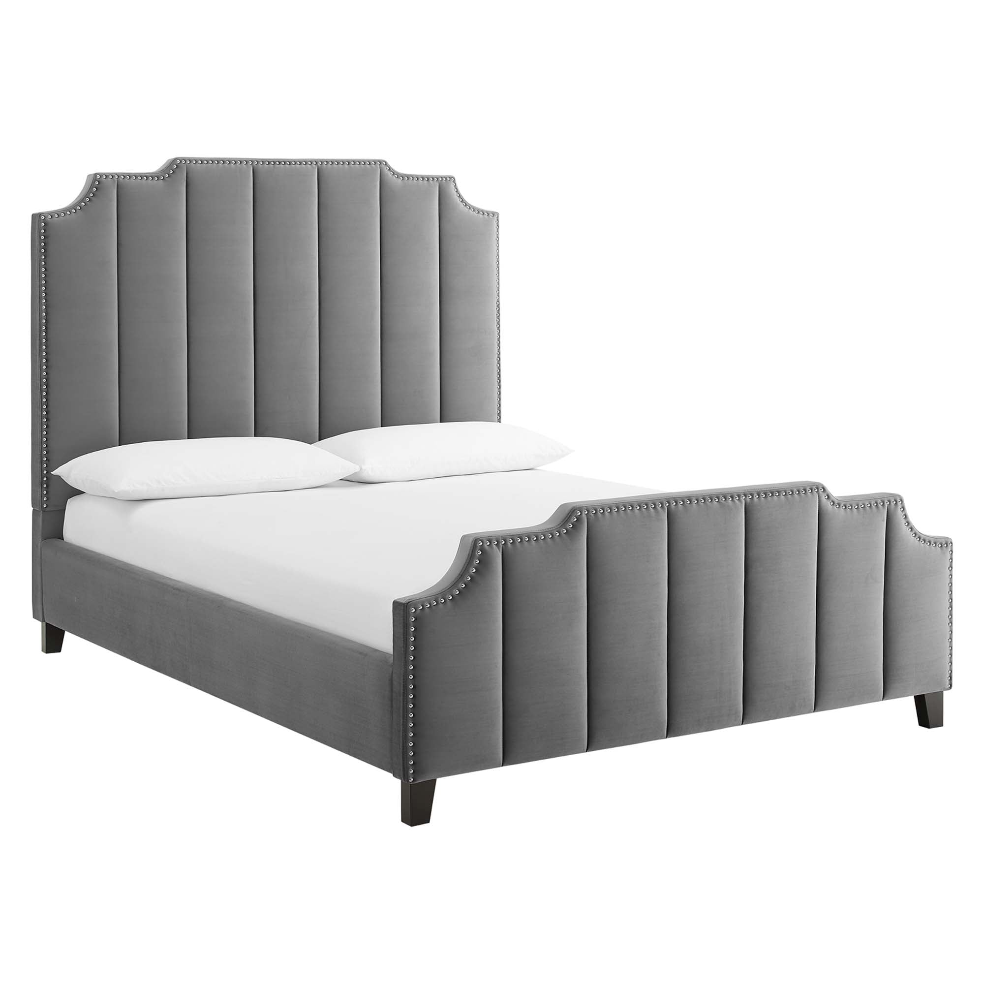 Lucille Queen Performance Velvet Platform Bed