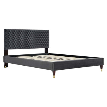 Garcelle Performance Velvet Queen Platform Bed