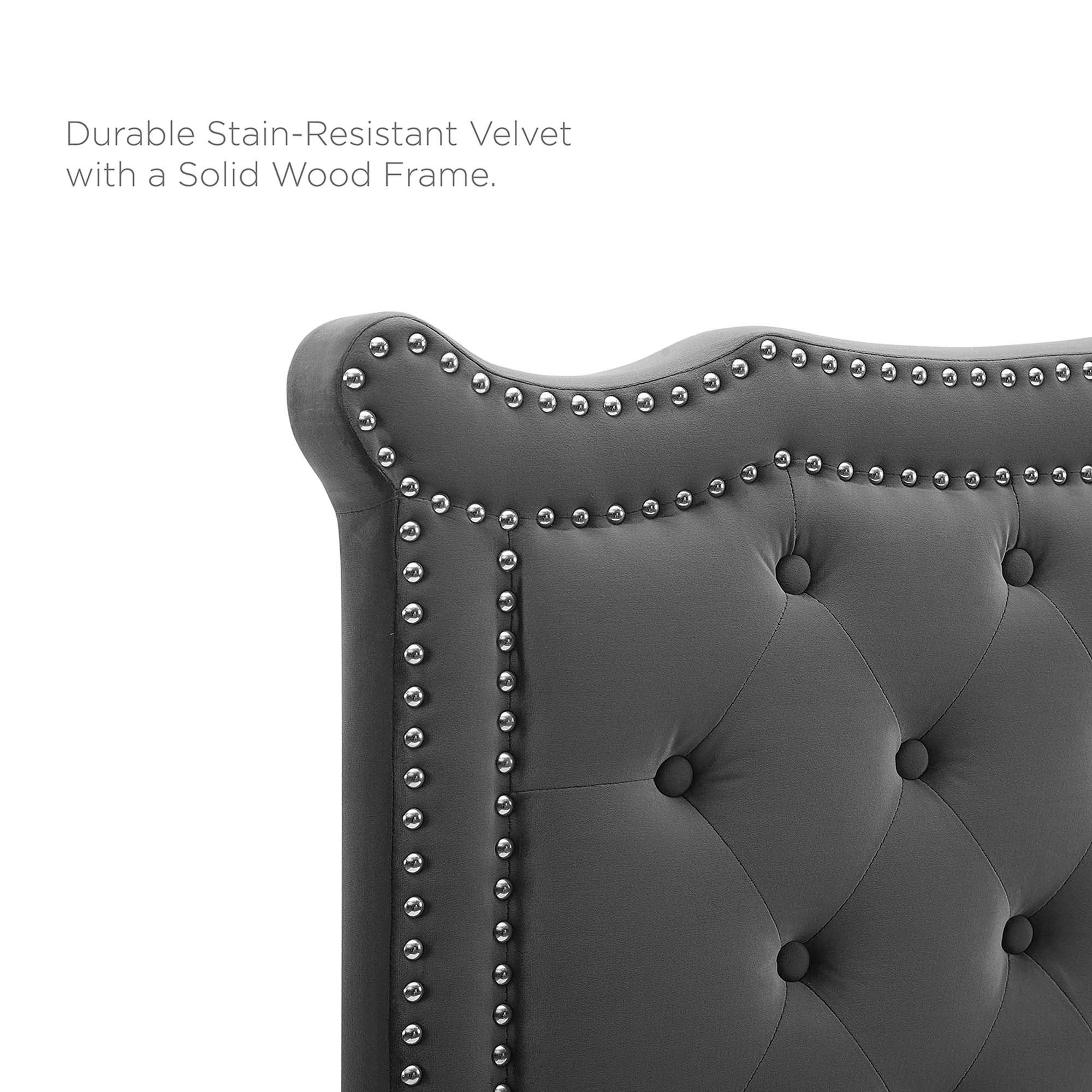 Louisa Tufted Performance Velvet Twin Headboard