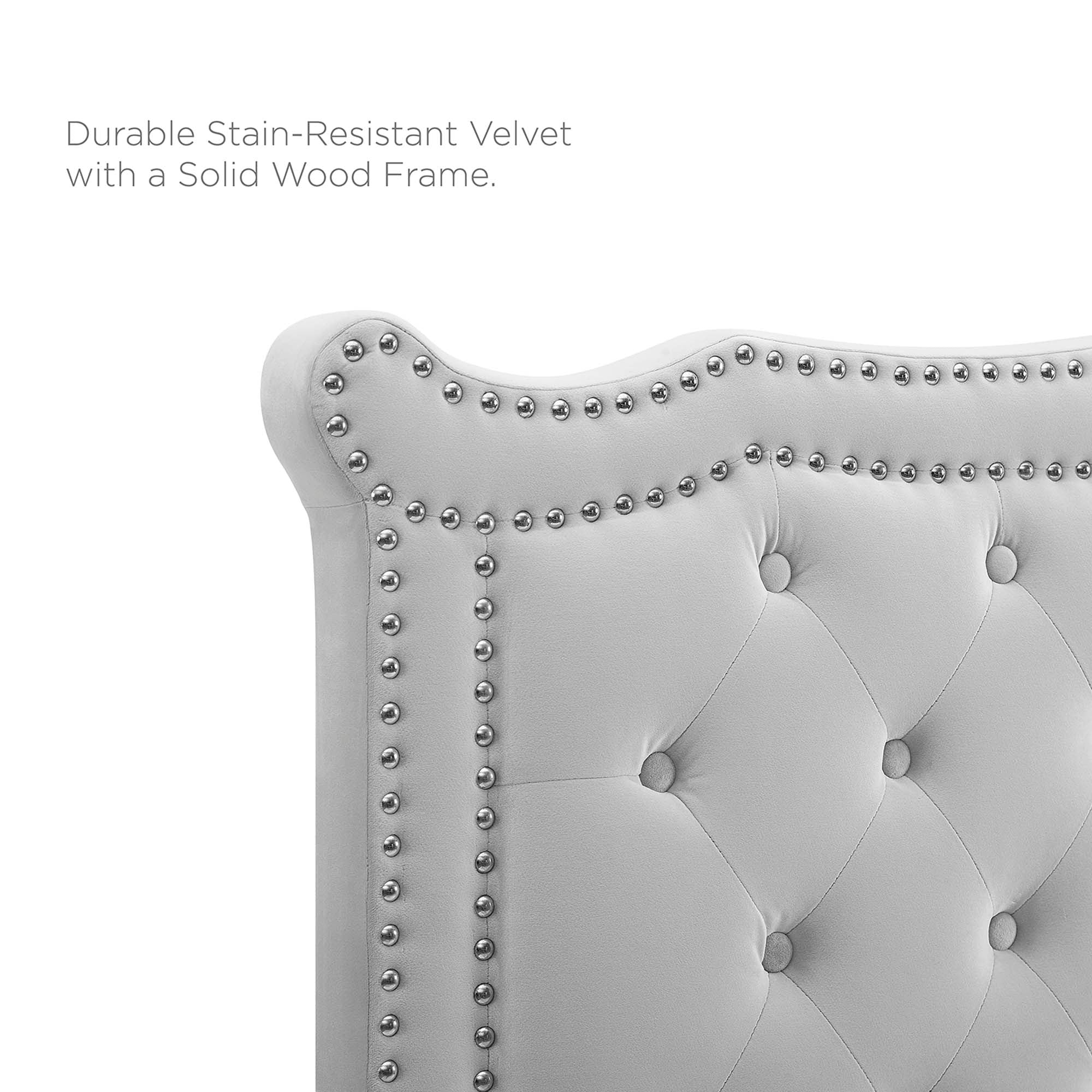 Louisa Tufted Performance Velvet Twin Headboard