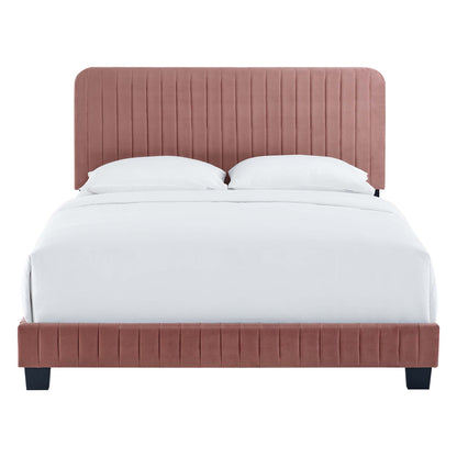 Celine Channel Tufted Performance Velvet King Bed