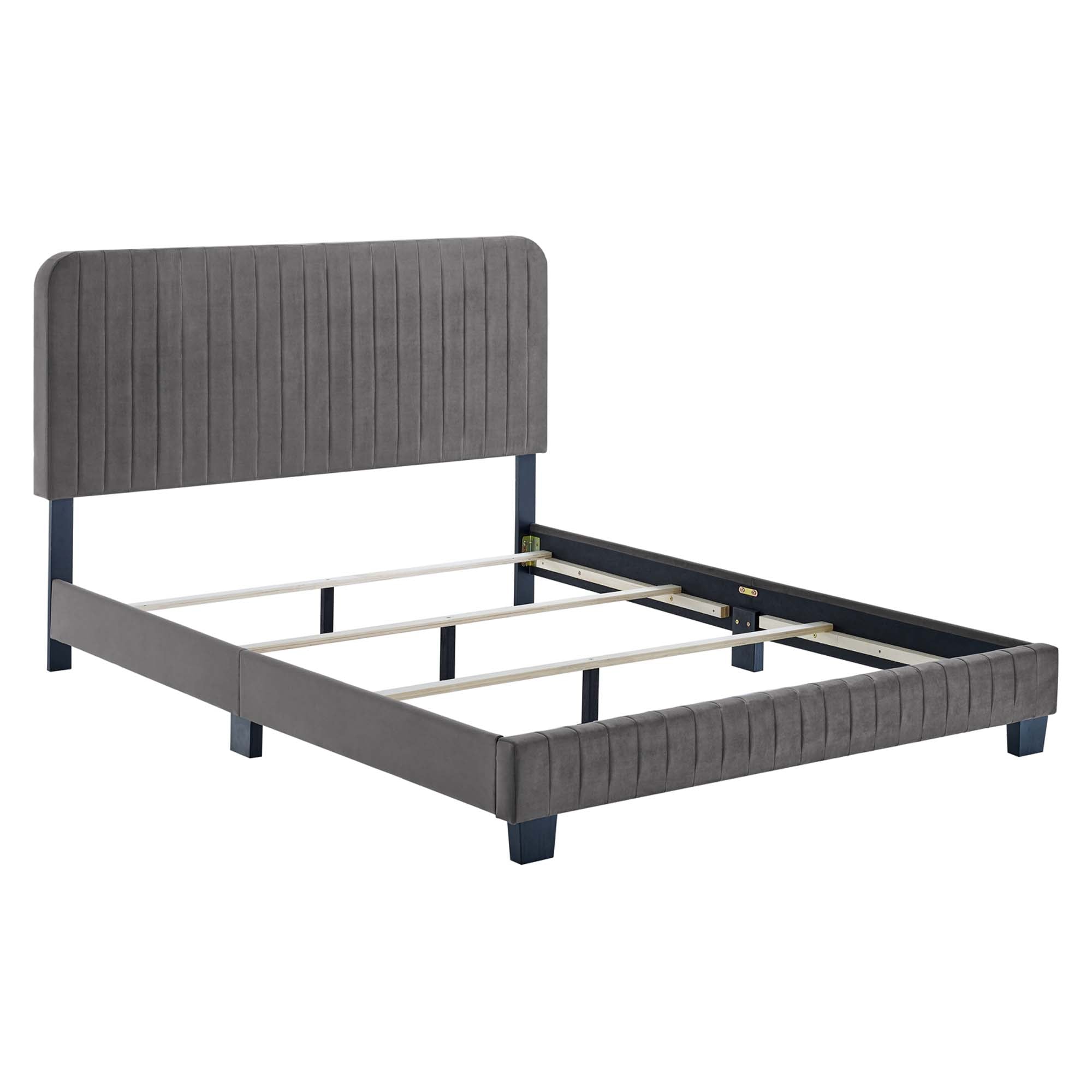 Celine Channel Tufted Performance Velvet King Bed