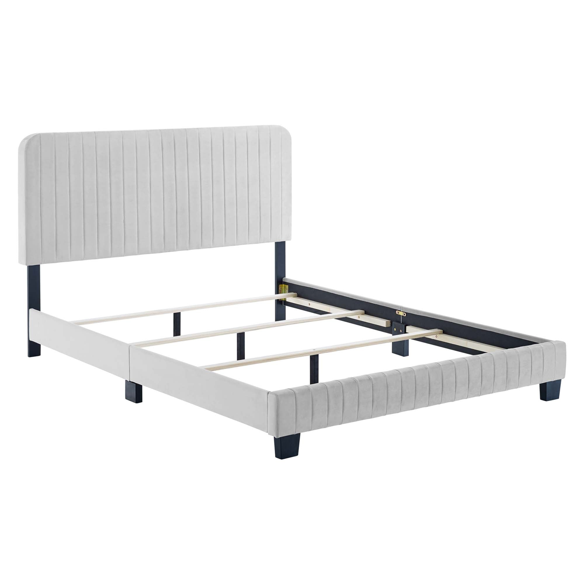 Celine Channel Tufted Performance Velvet King Bed