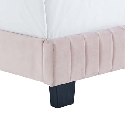 Celine Channel Tufted Performance Velvet King Bed