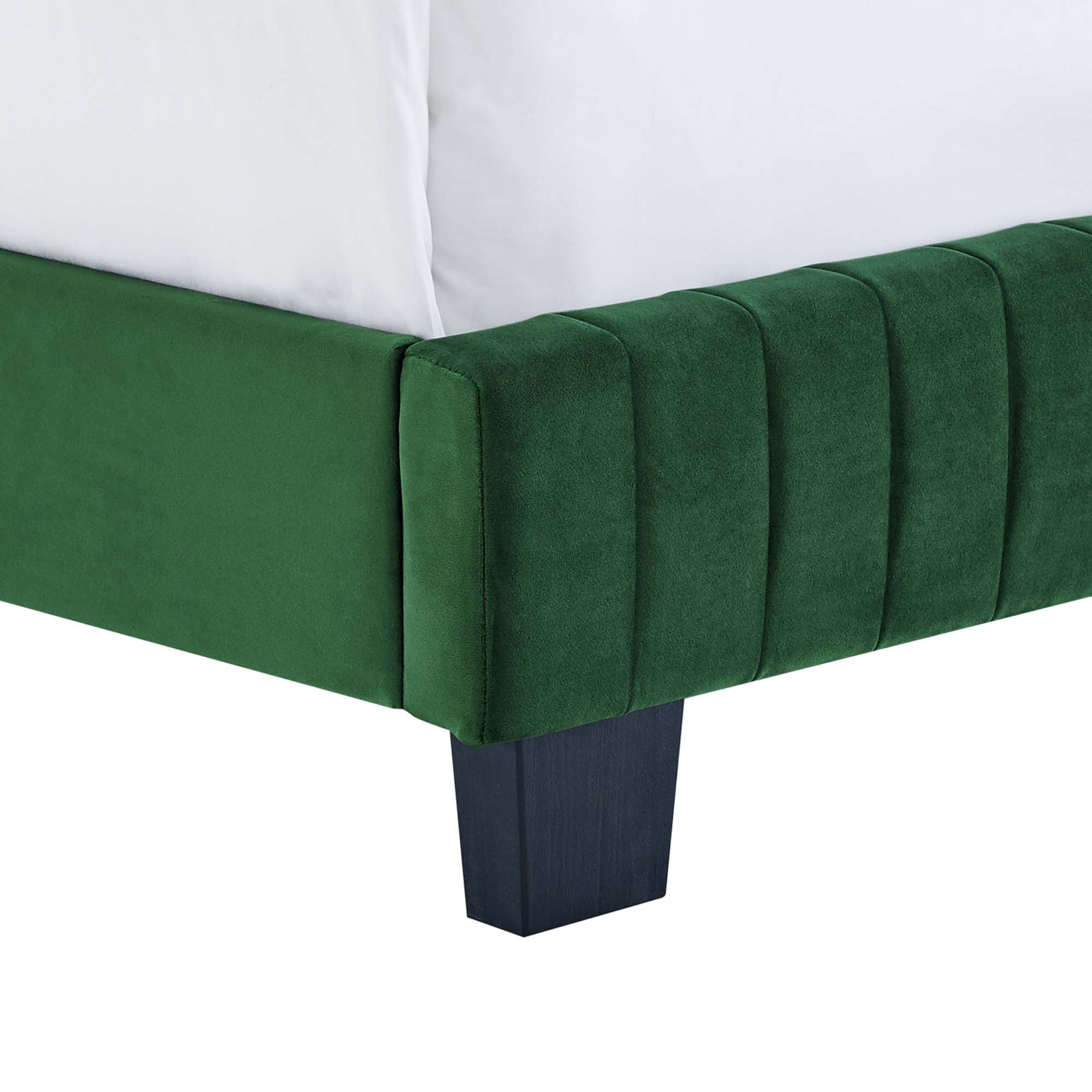 Celine Channel Tufted Performance Velvet Queen Bed