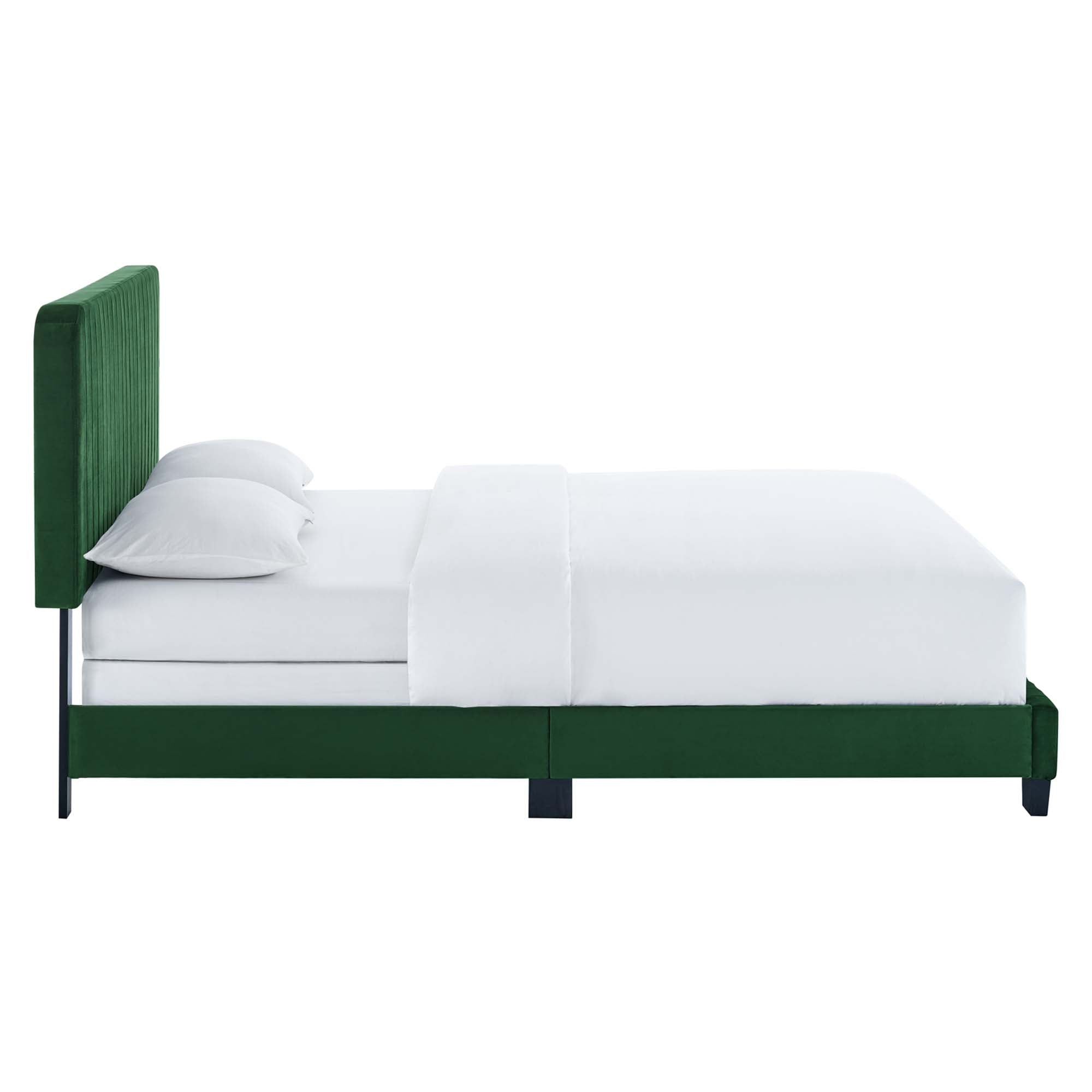 Celine Channel Tufted Performance Velvet Queen Bed