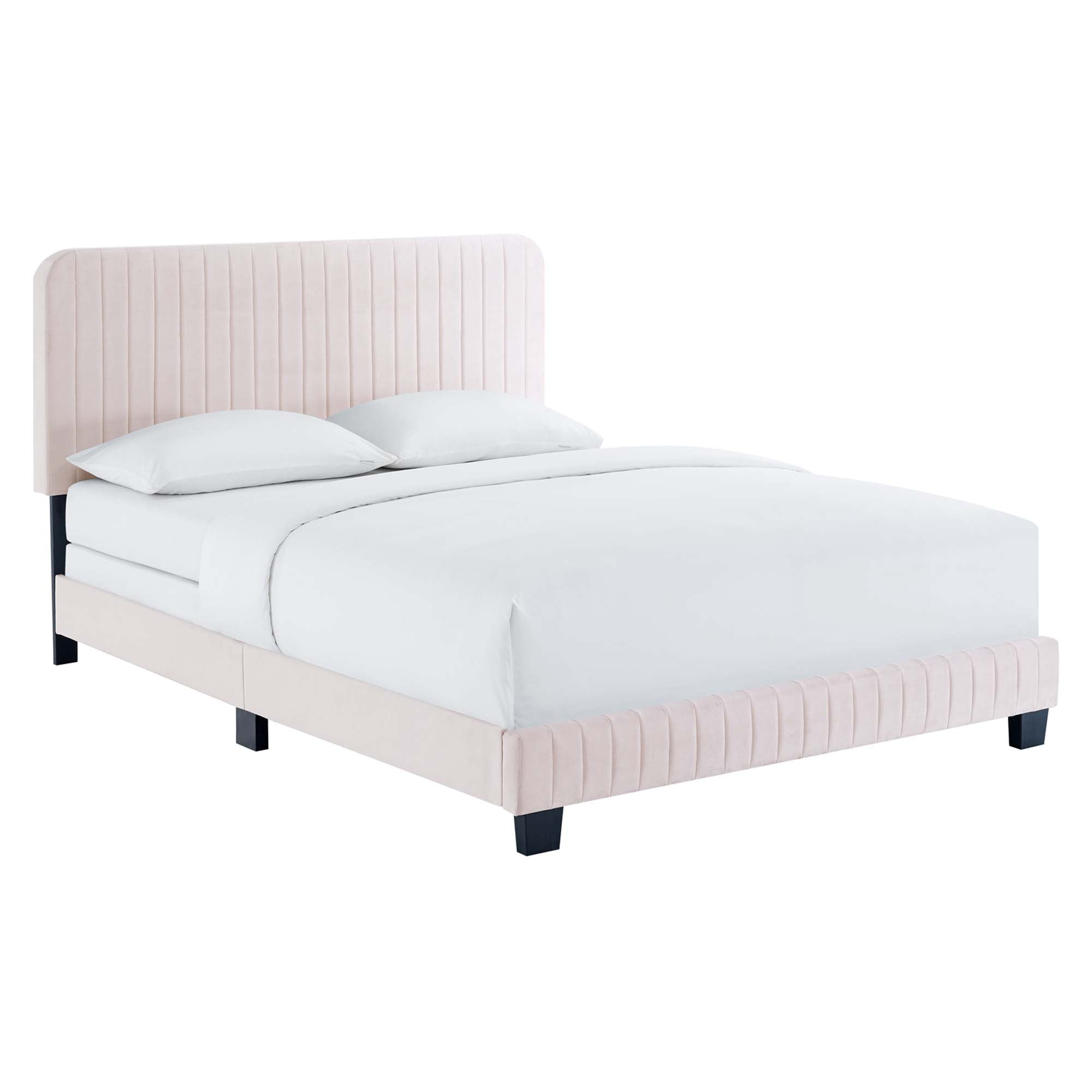 Celine Channel Tufted Performance Velvet Queen Bed