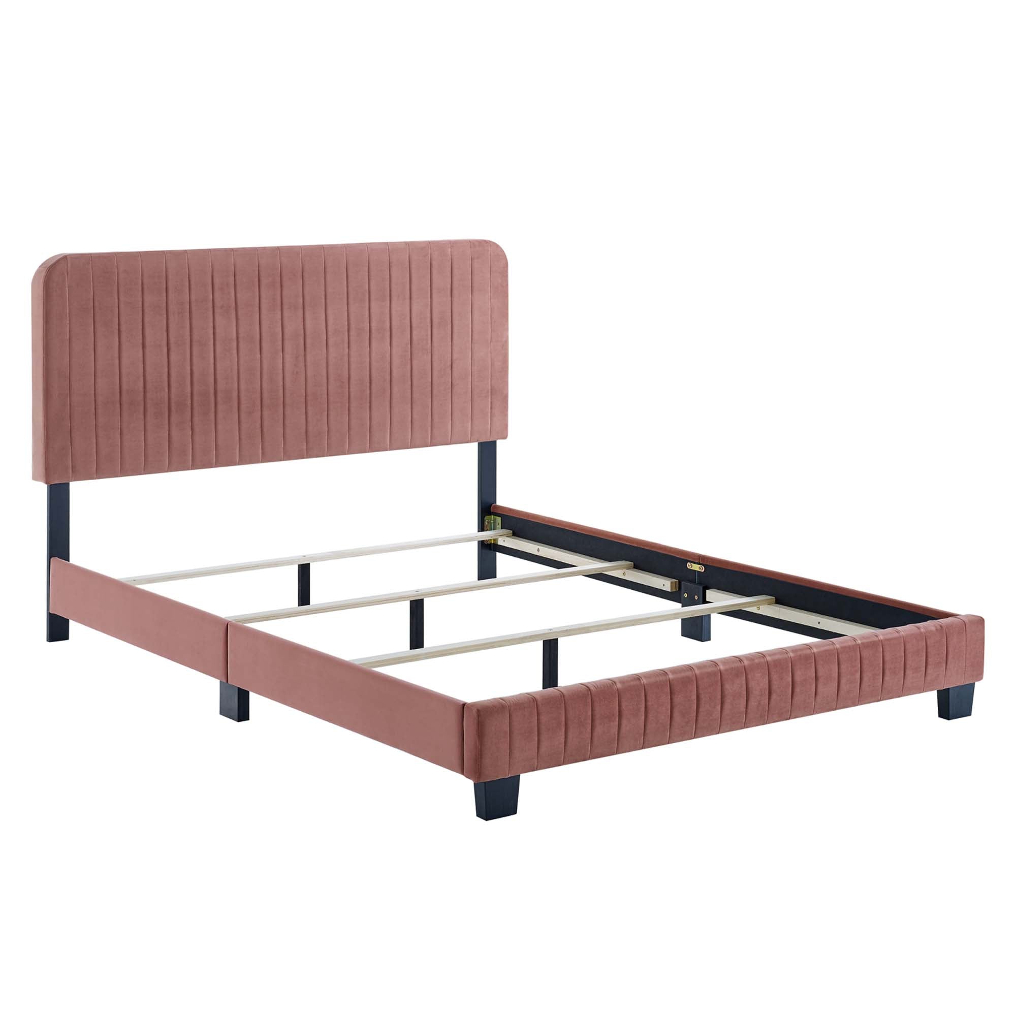 Celine Channel Tufted Performance Velvet Twin Bed