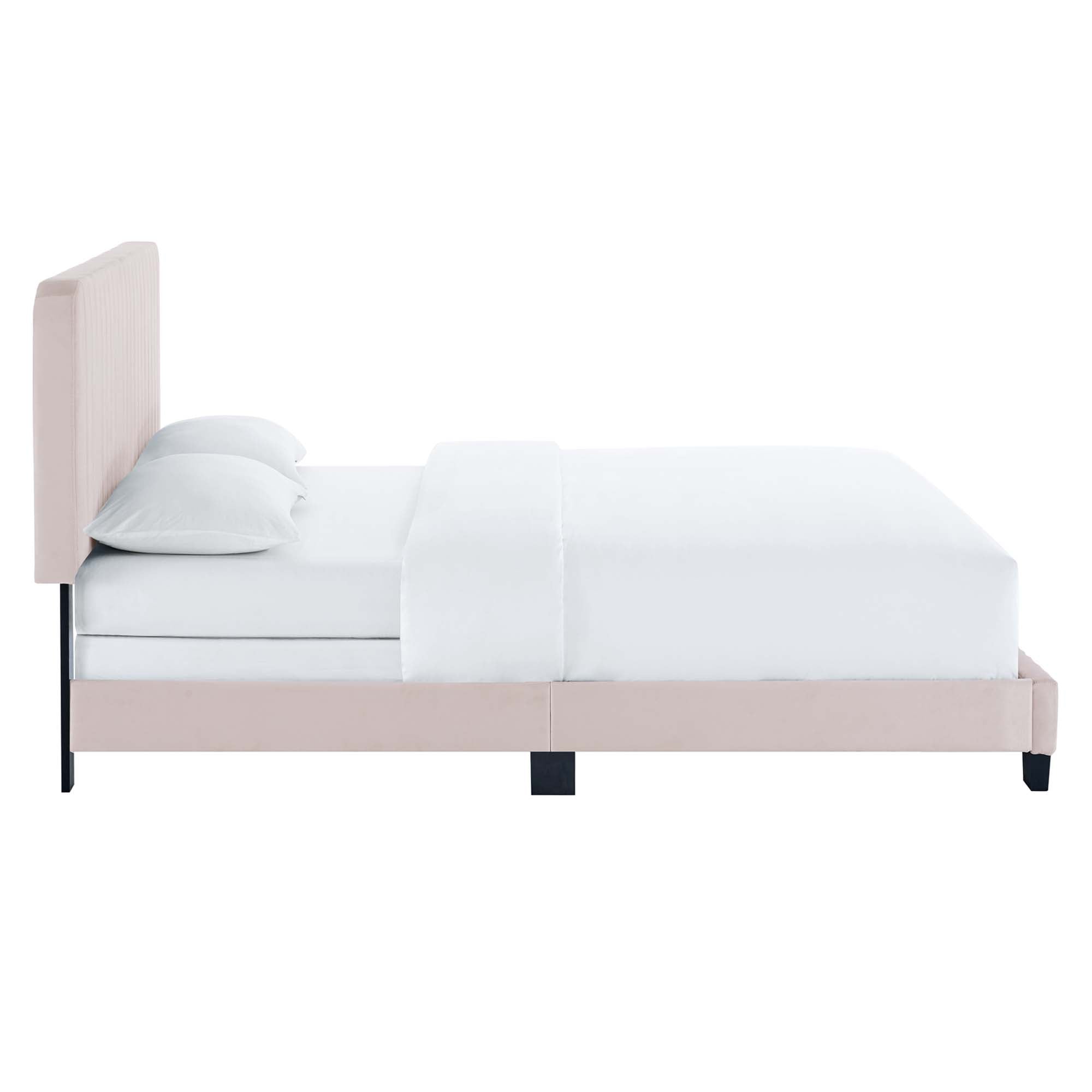 Celine Channel Tufted Performance Velvet Twin Bed