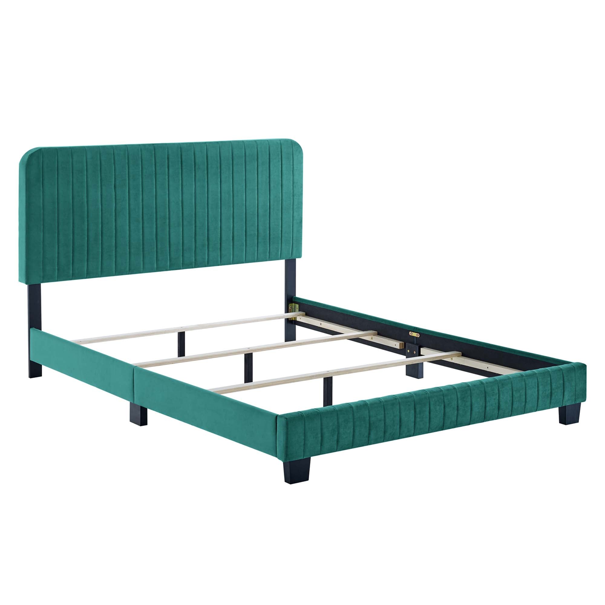 Celine Channel Tufted Performance Velvet Twin Bed