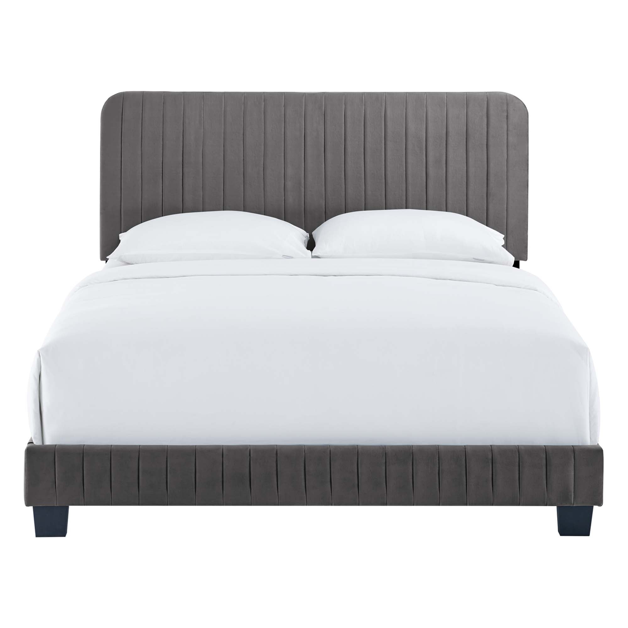 Celine Channel Tufted Performance Velvet King Platform Bed