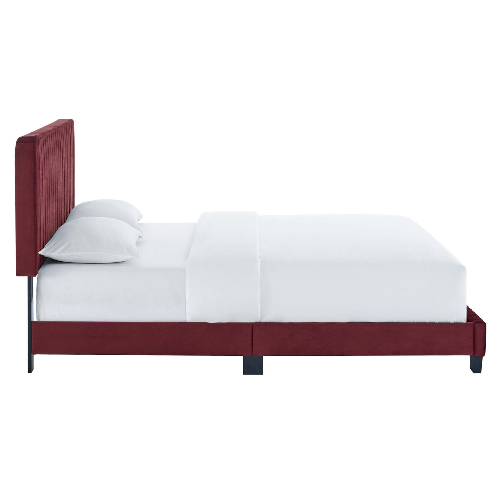 Celine Channel Tufted Performance Velvet King Platform Bed