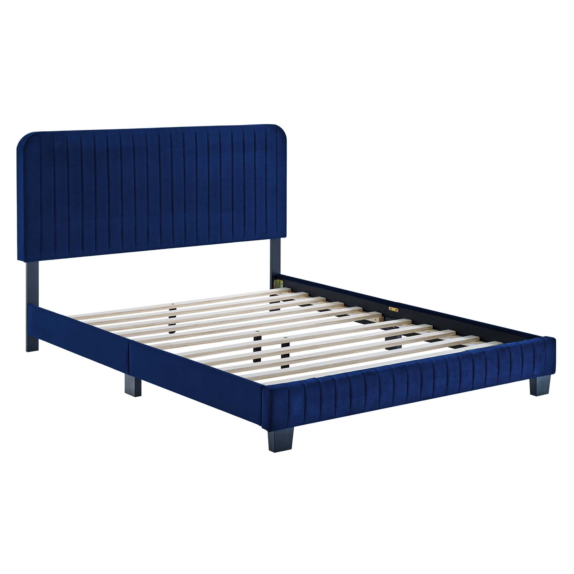 Celine Channel Tufted Performance Velvet King Platform Bed