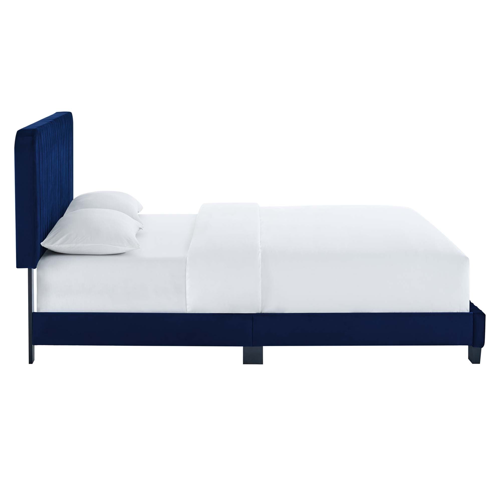 Celine Channel Tufted Performance Velvet King Platform Bed