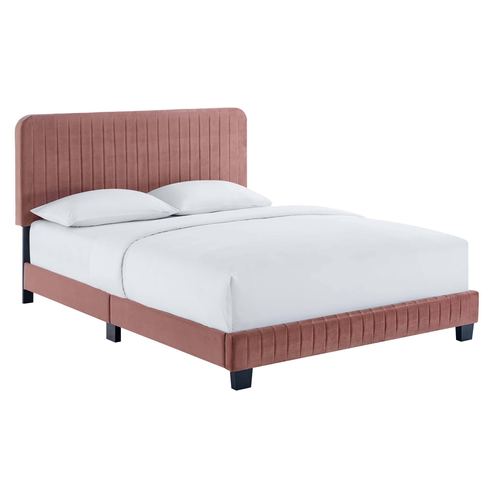 Celine Channel Tufted Performance Velvet Queen Platform Bed