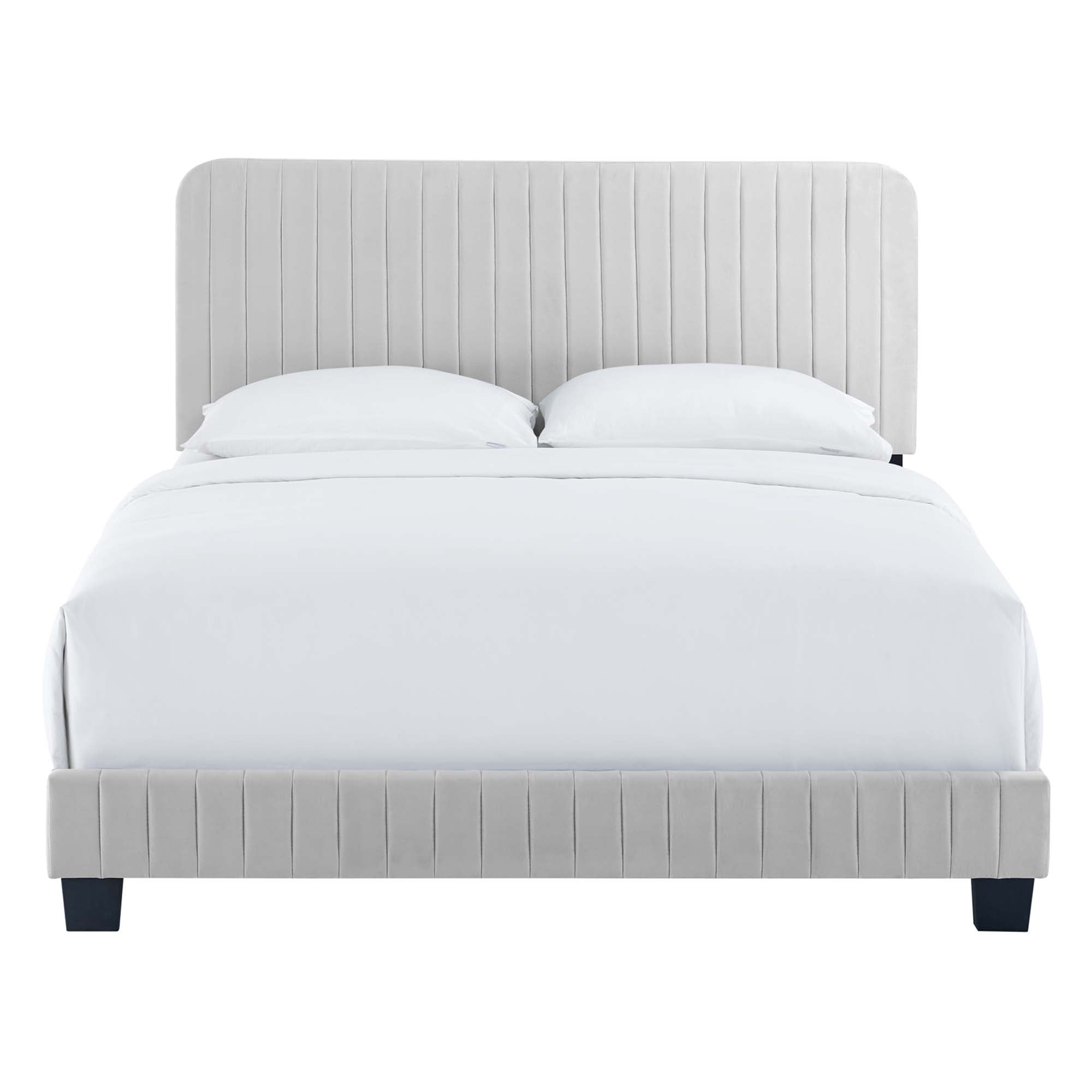 Celine Channel Tufted Performance Velvet Queen Platform Bed