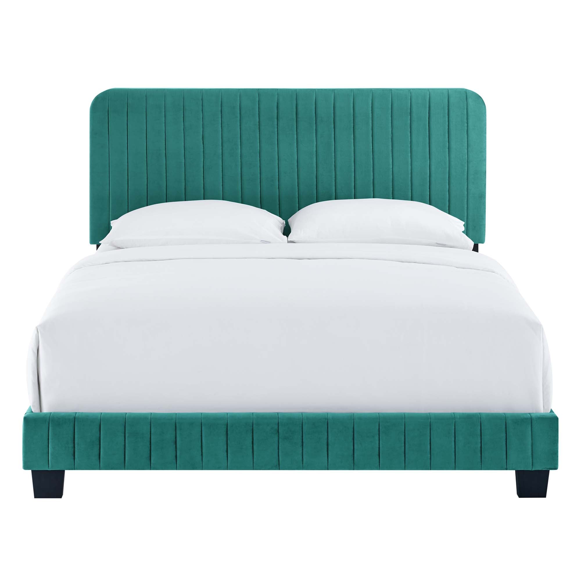 Celine Channel Tufted Performance Velvet Queen Platform Bed