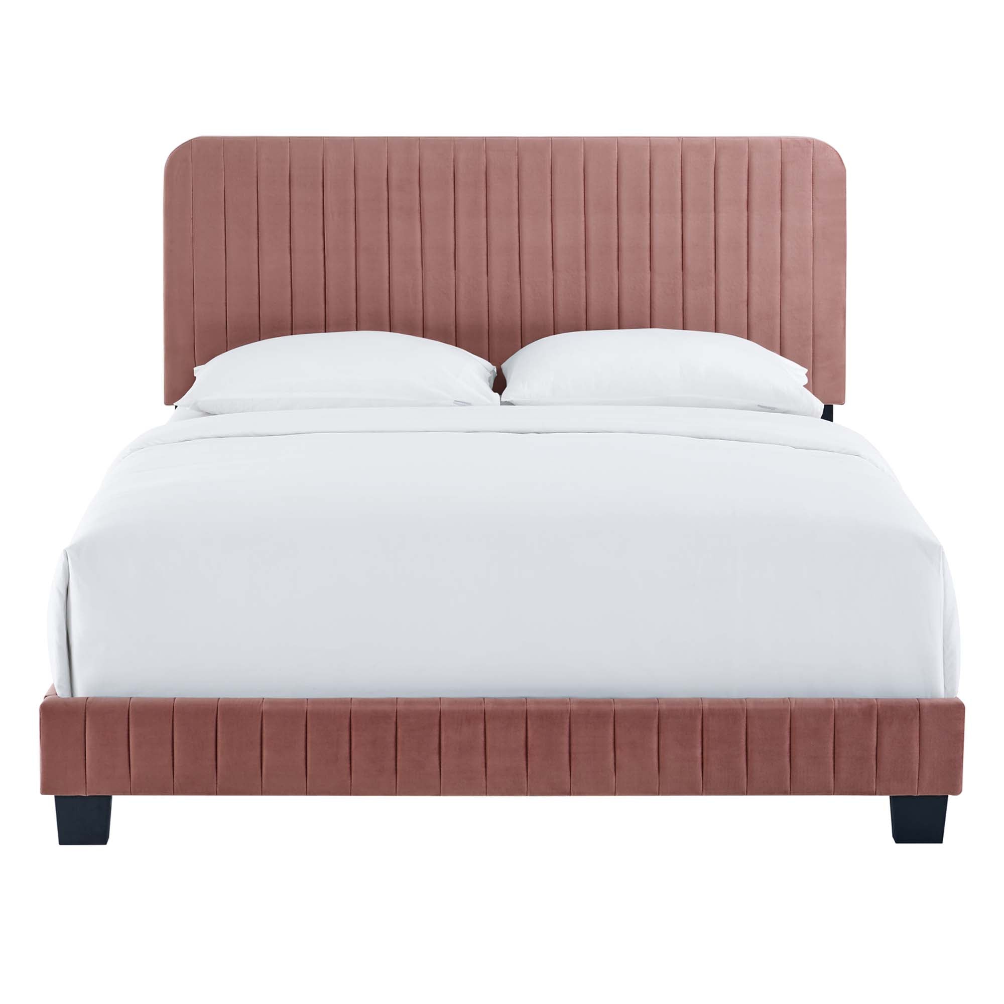 Celine Channel Tufted Performance Velvet Full Platform Bed