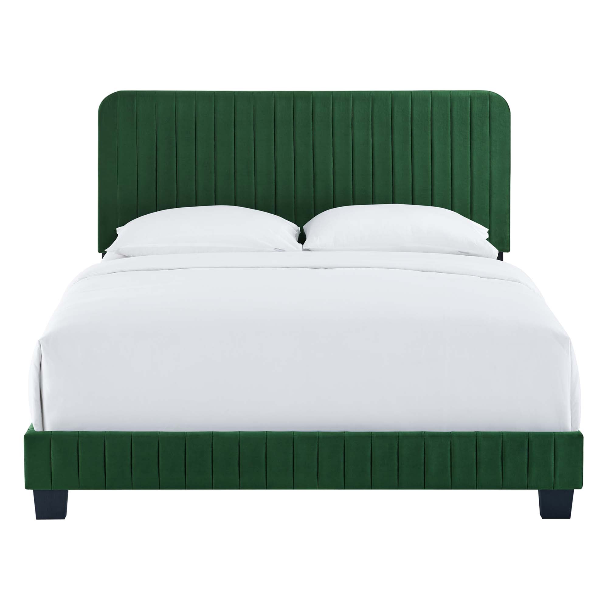 Celine Channel Tufted Performance Velvet Full Platform Bed