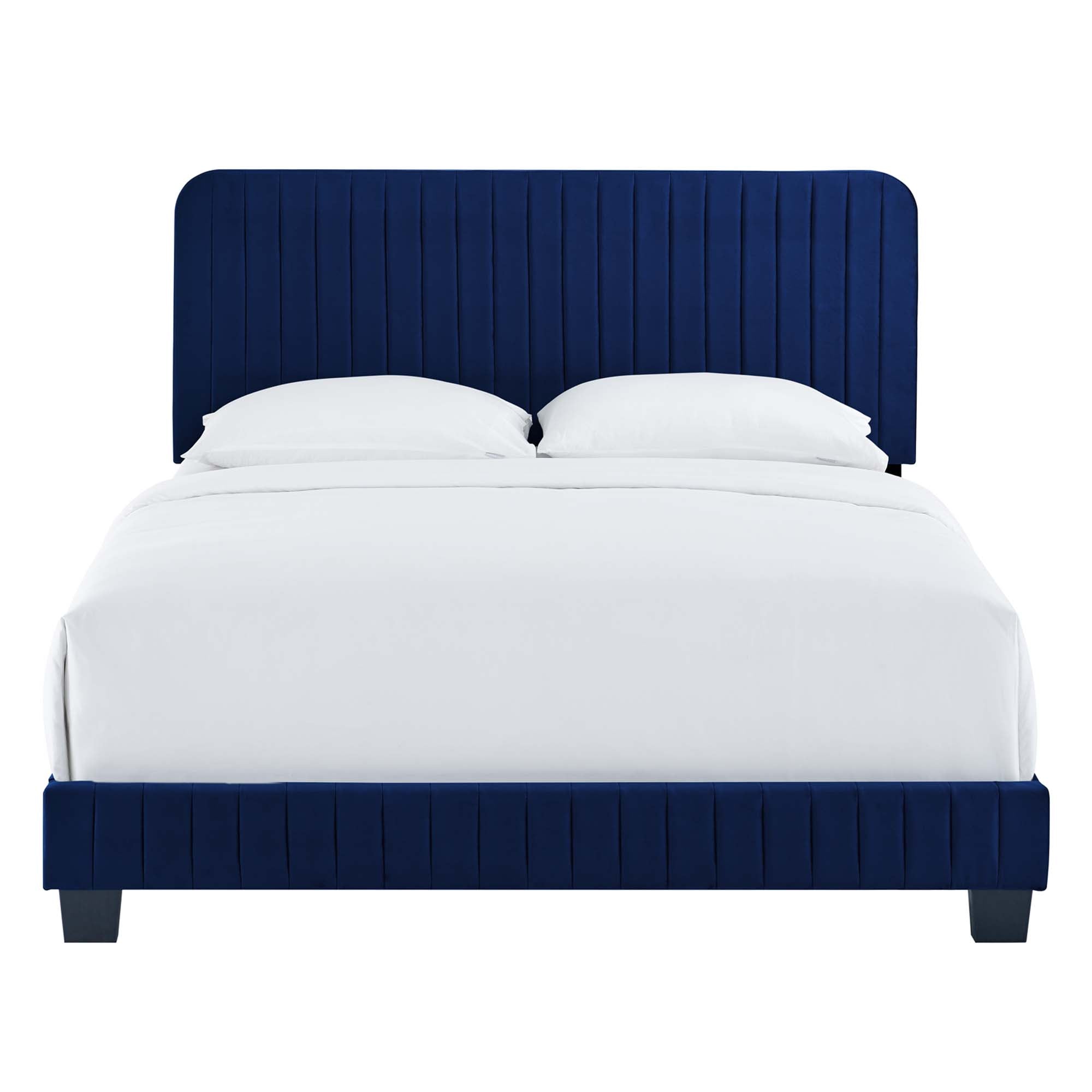 Celine Channel Tufted Performance Velvet Full Platform Bed