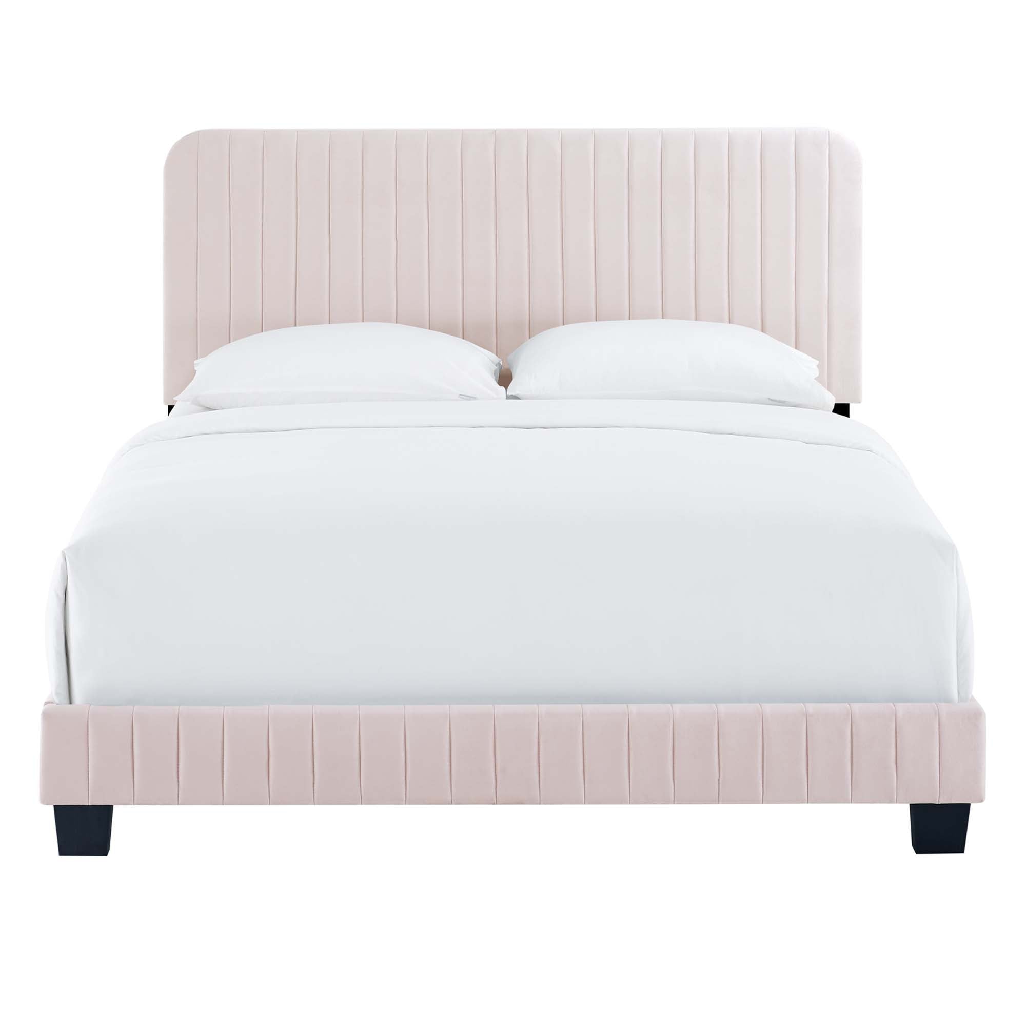 Celine Channel Tufted Performance Velvet Full Platform Bed