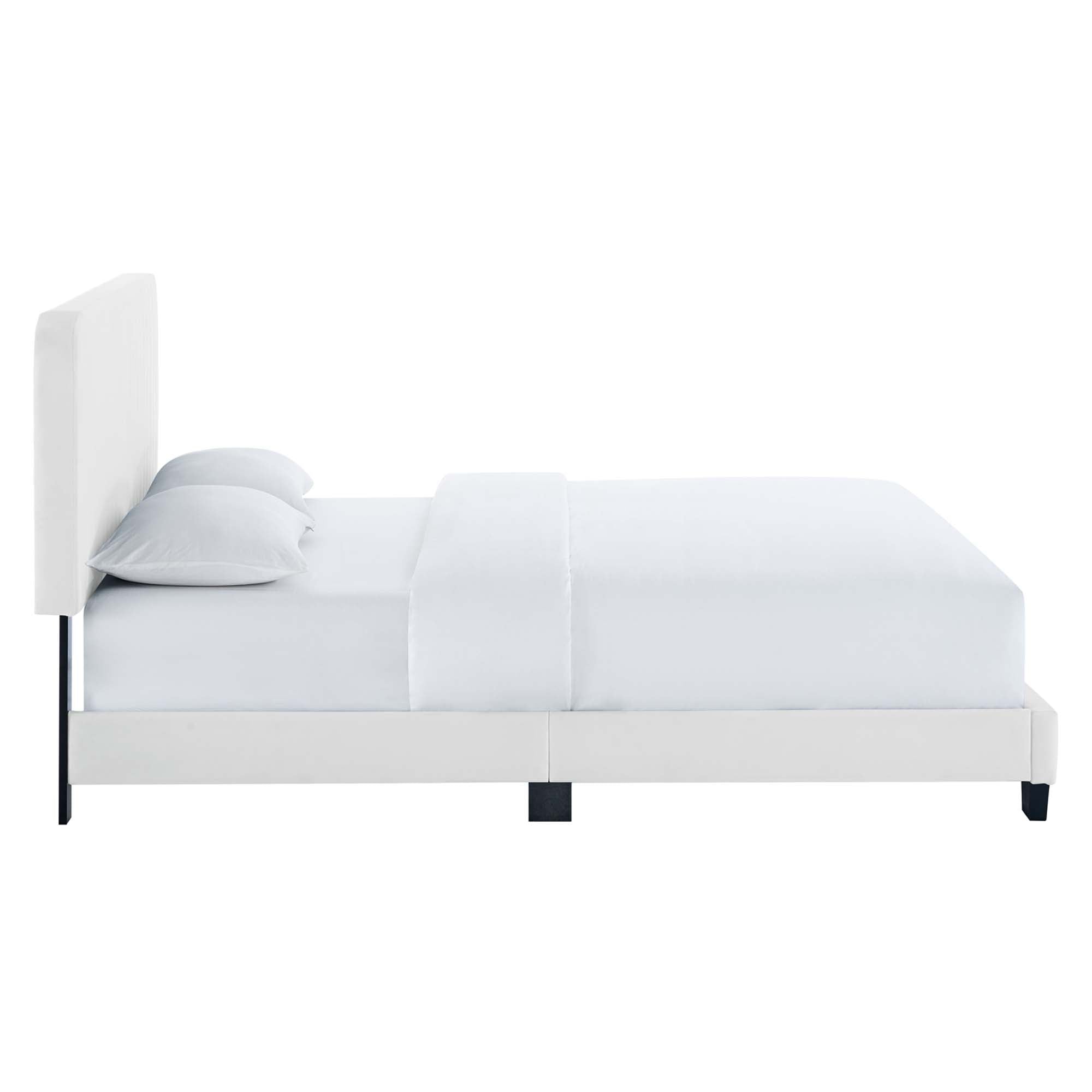 Celine Channel Tufted Performance Velvet Full Platform Bed