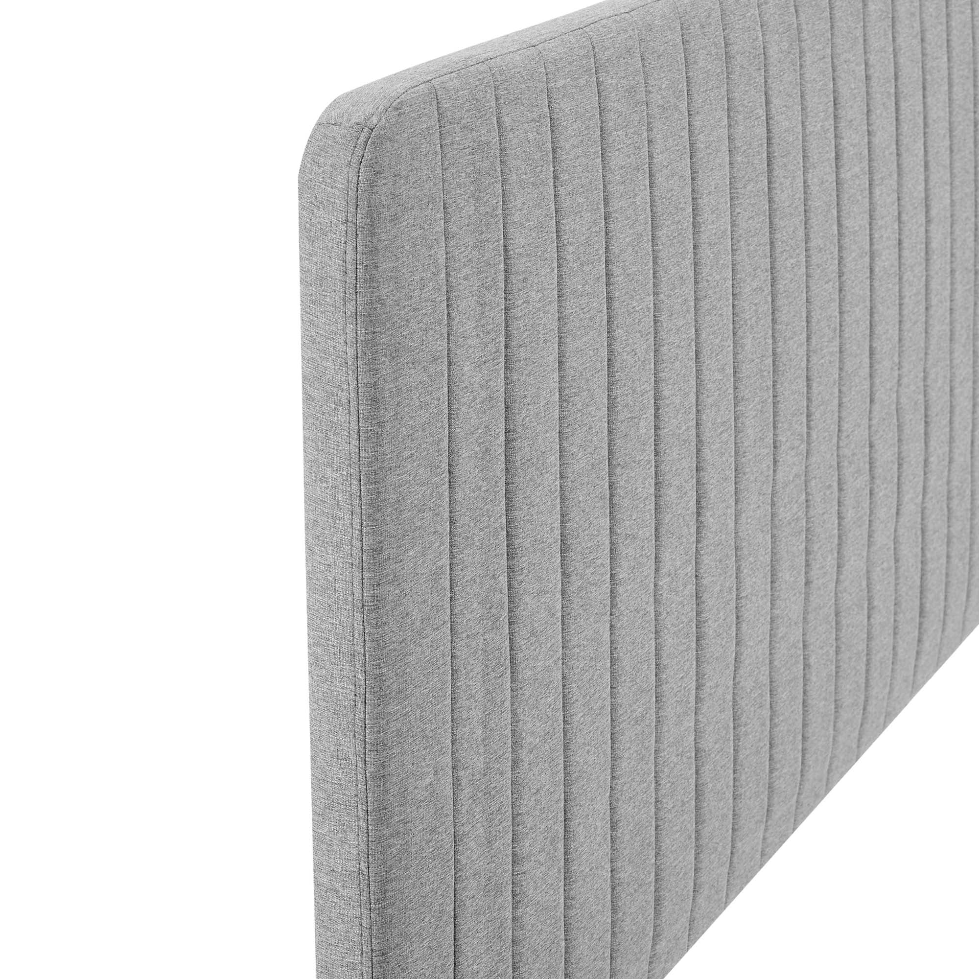 Milenna Channel Tufted Upholstered Fabric Twin Headboard