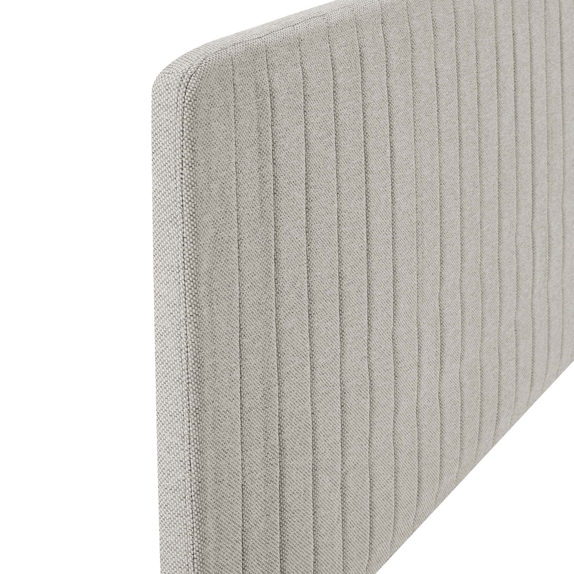 Milenna Channel Tufted Upholstered Fabric Twin Headboard