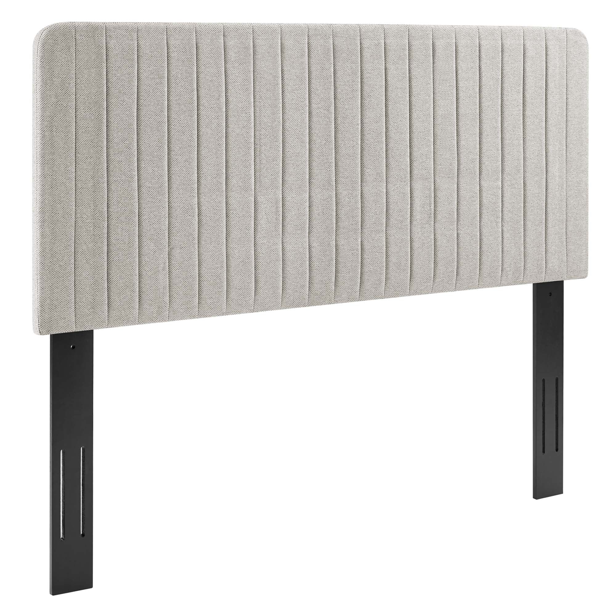 Milenna Channel Tufted Upholstered Fabric Full/Queen Headboard