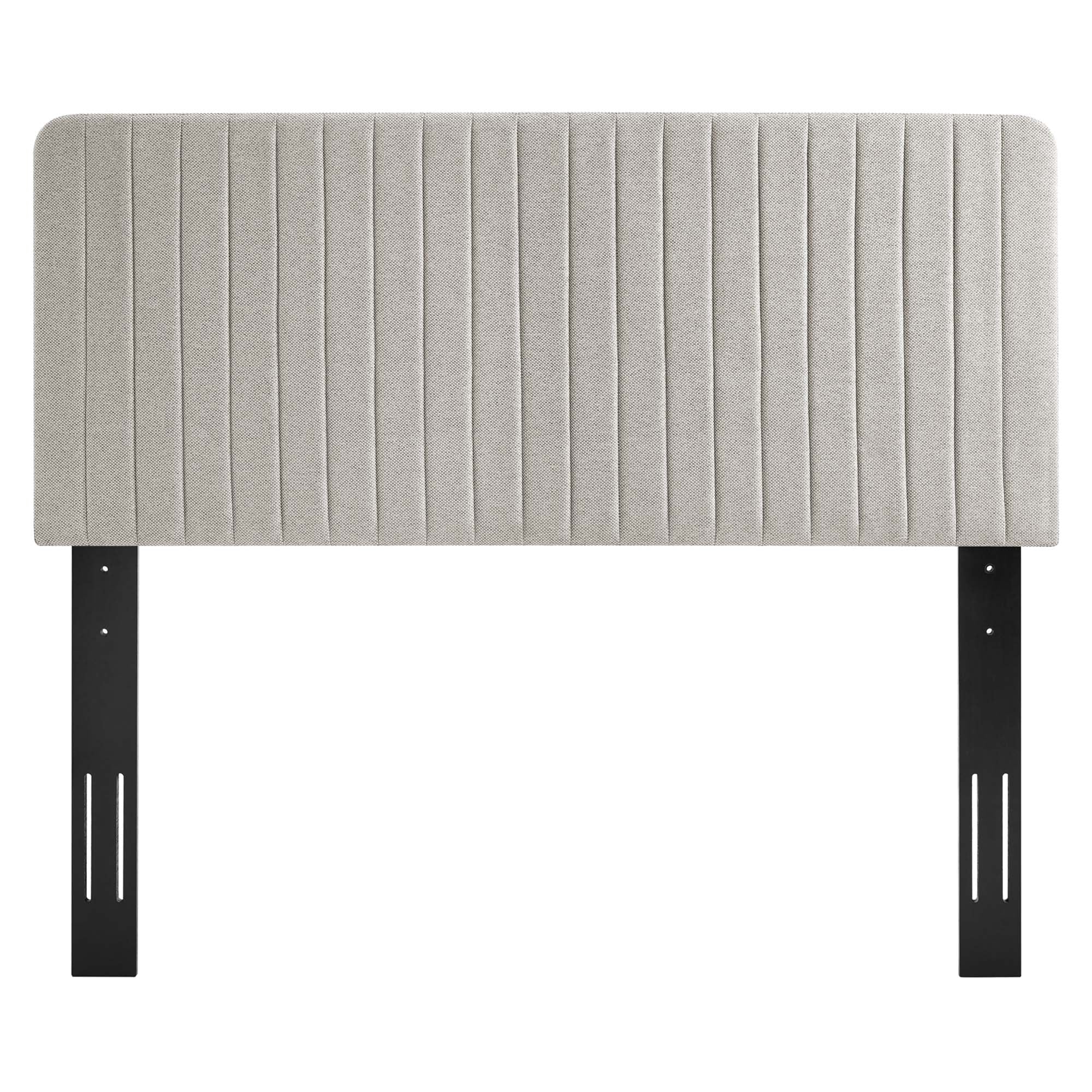 Milenna Channel Tufted Upholstered Fabric Full/Queen Headboard