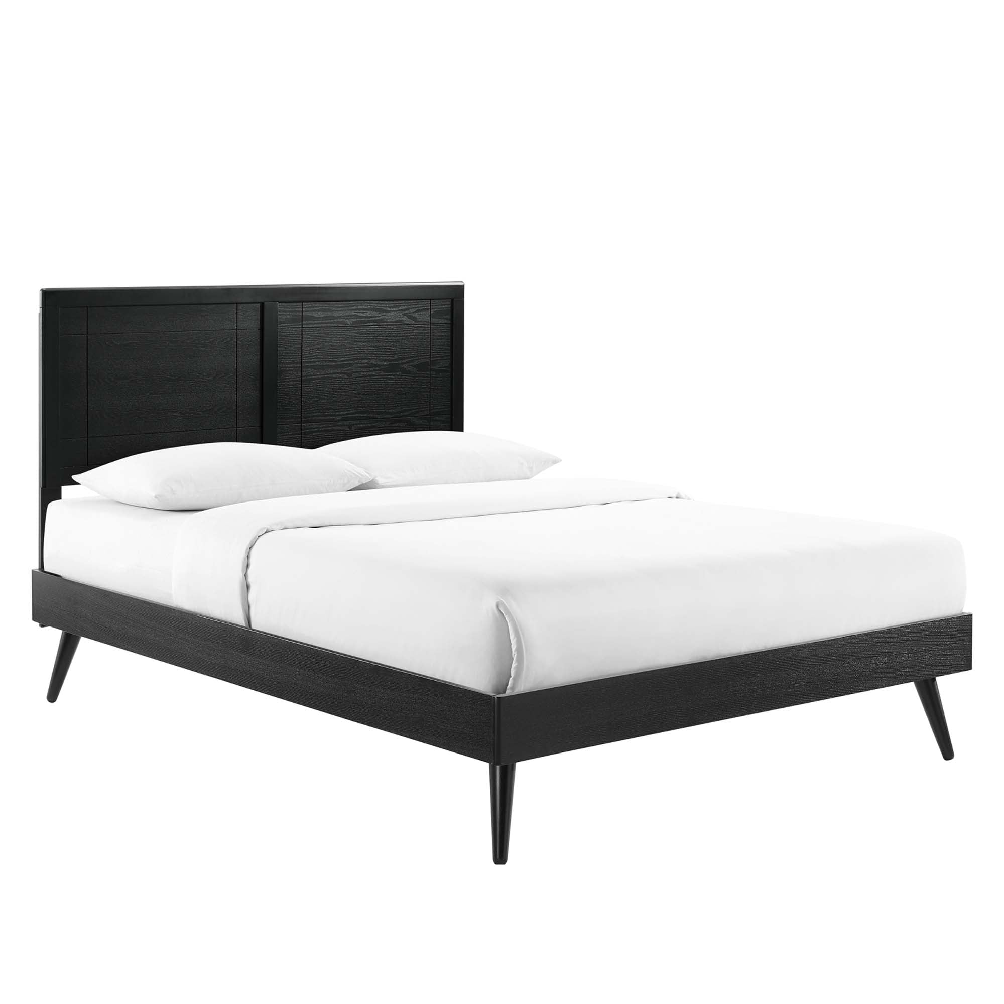 Marlee Queen Wood Platform Bed With Splayed Legs