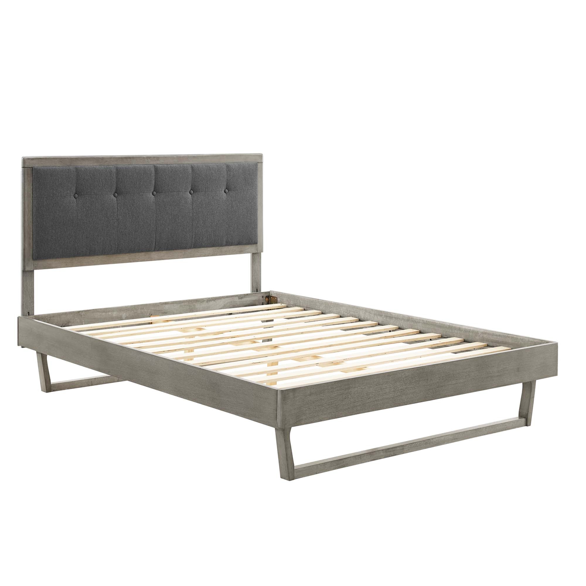 Willow Queen Wood Platform Bed With Angular Frame