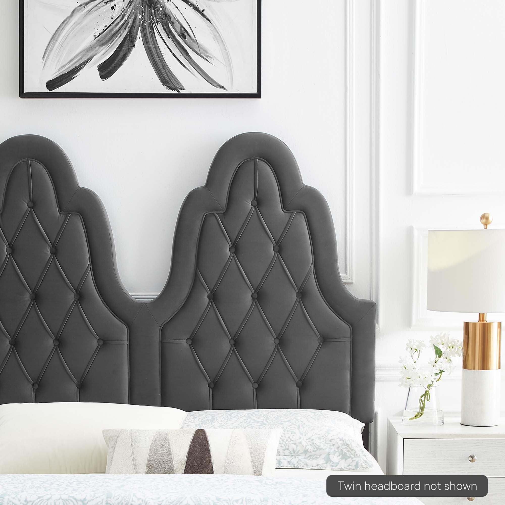 Augustine Tufted Performance Velvet Twin Headboard