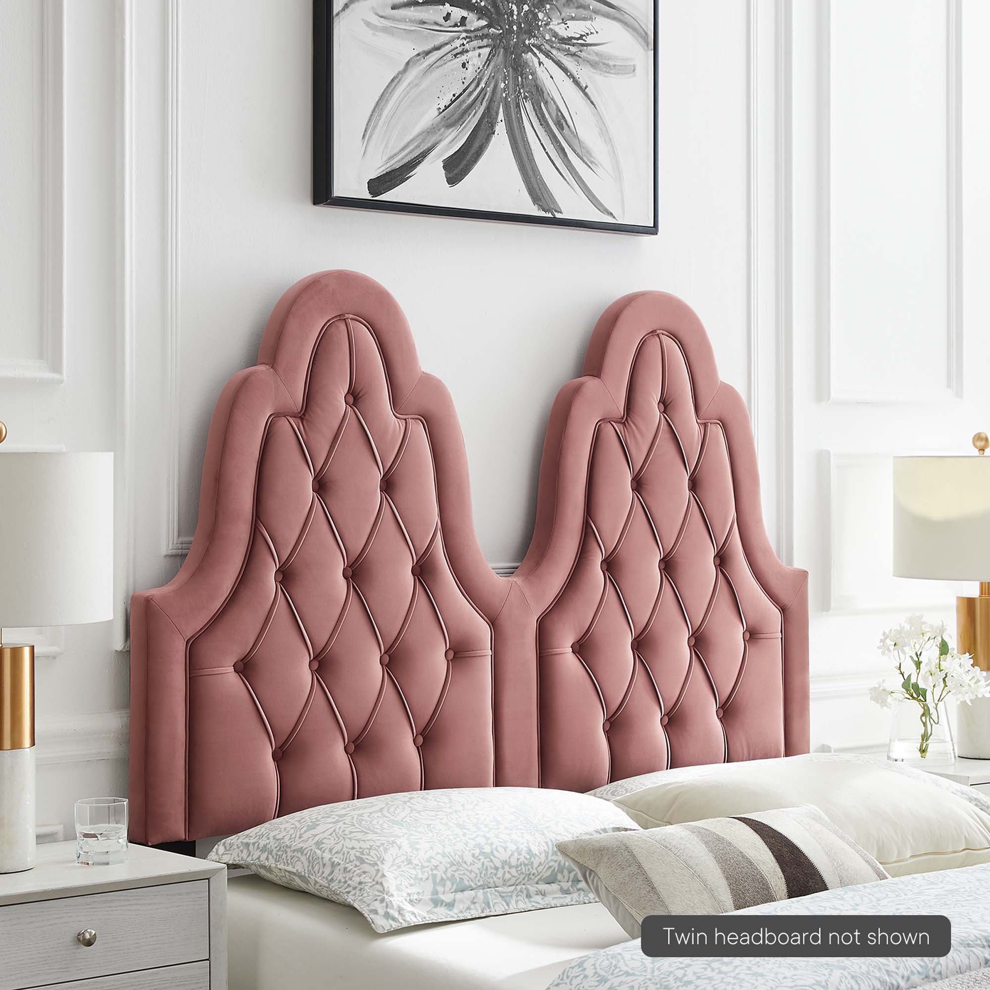 Augustine Tufted Performance Velvet Twin Headboard