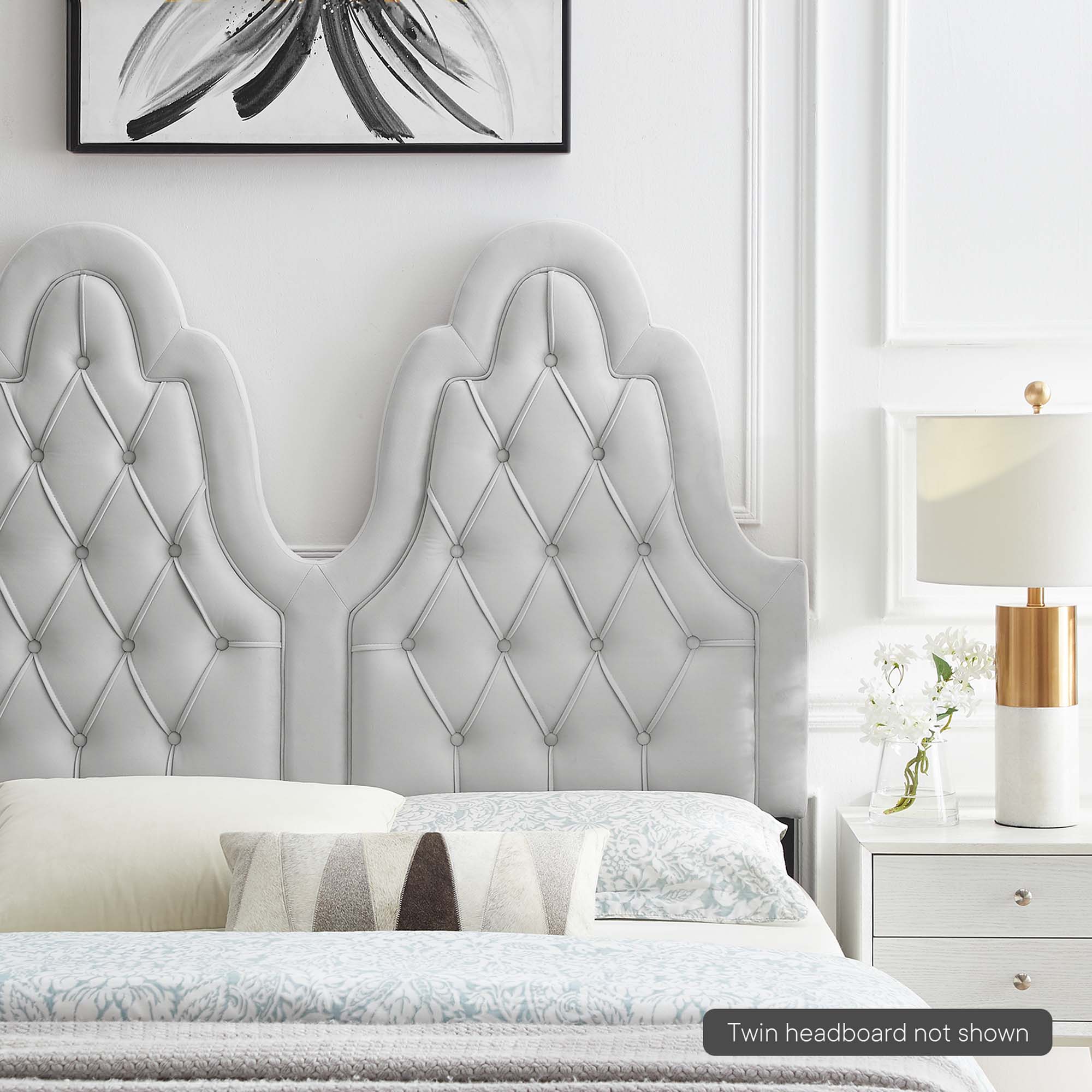 Augustine Tufted Performance Velvet Twin Headboard