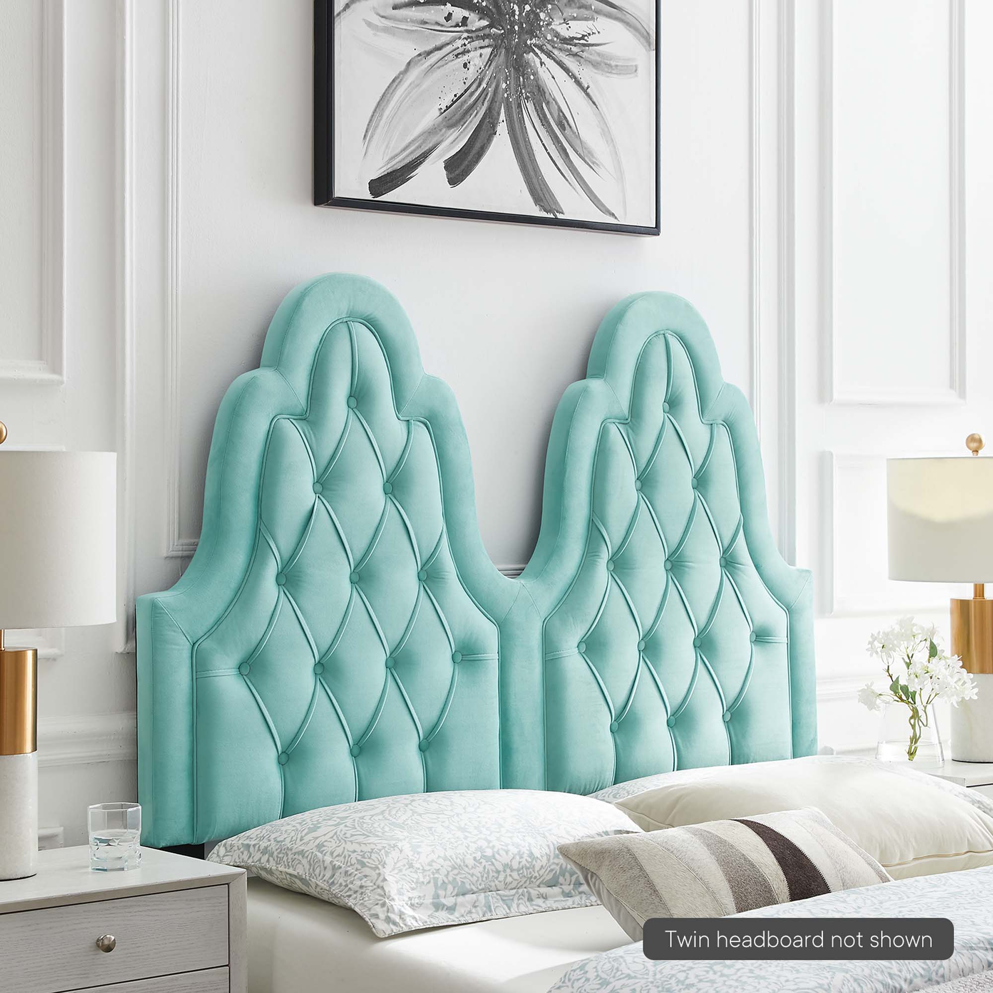 Augustine Tufted Performance Velvet Twin Headboard