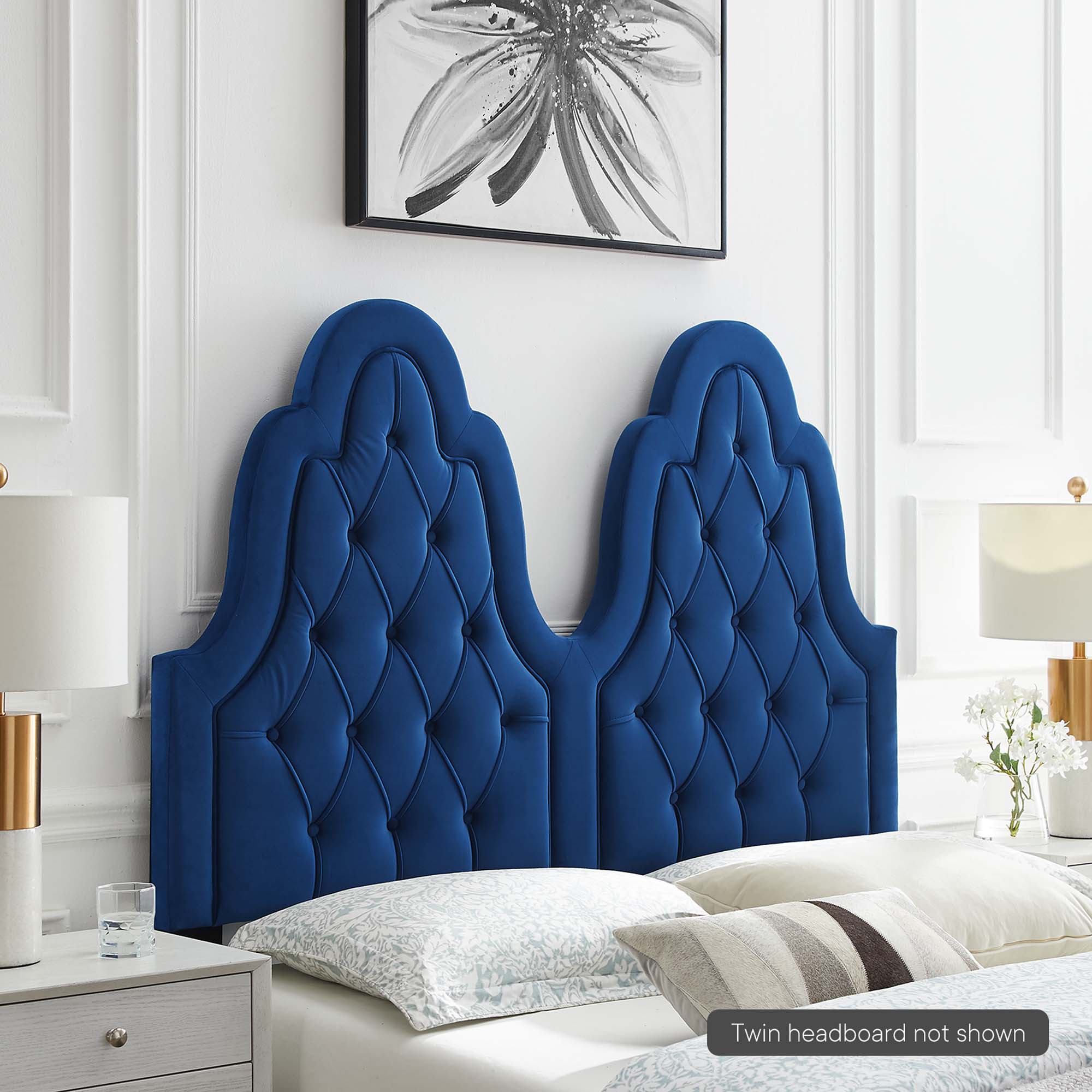 Augustine Tufted Performance Velvet Twin Headboard