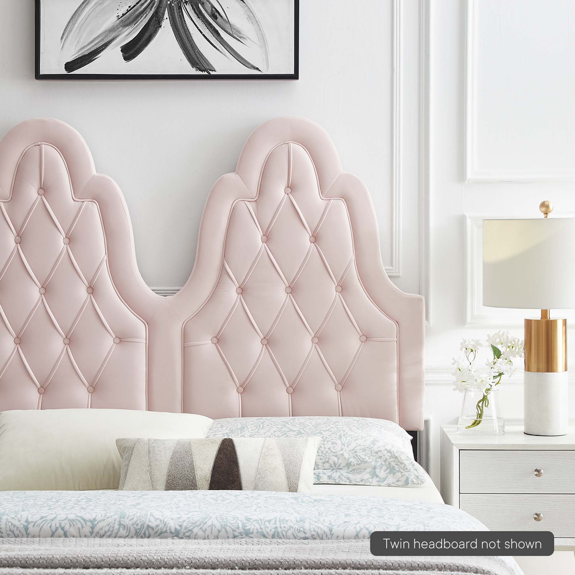 Augustine Tufted Performance Velvet Twin Headboard